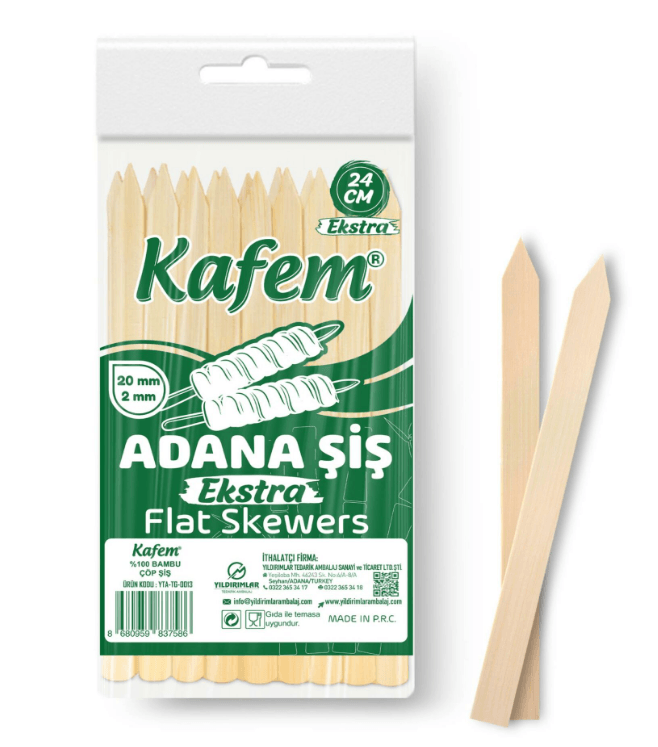 Kafem Adana Çöp Şiş Ekstra 24 cm 25 Li