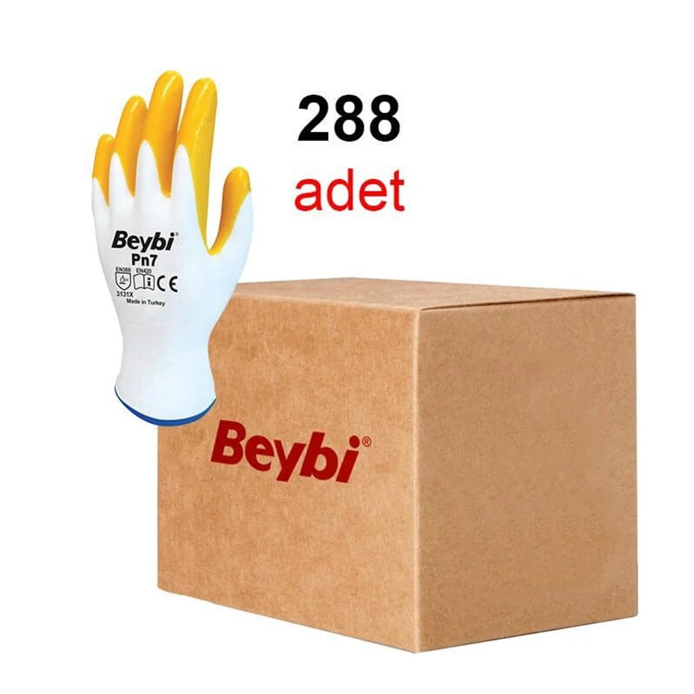 Beybi İş Eldiveni Pn7 Polyester Nitril (Koli)