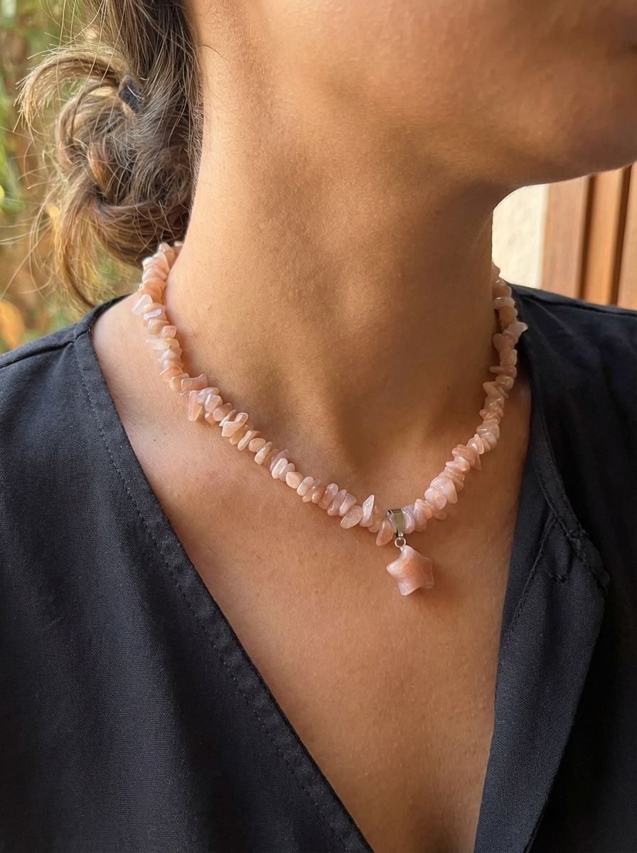 Akik doğal taş kolye