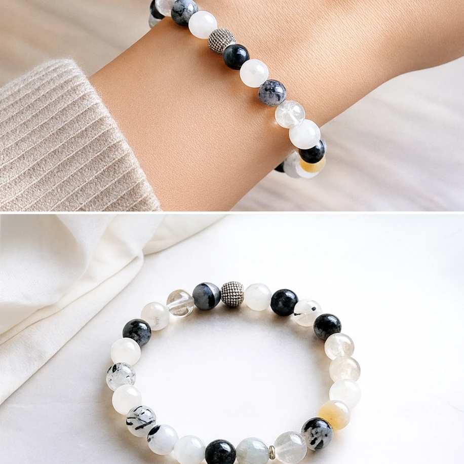 Rutil kuvars bileklik