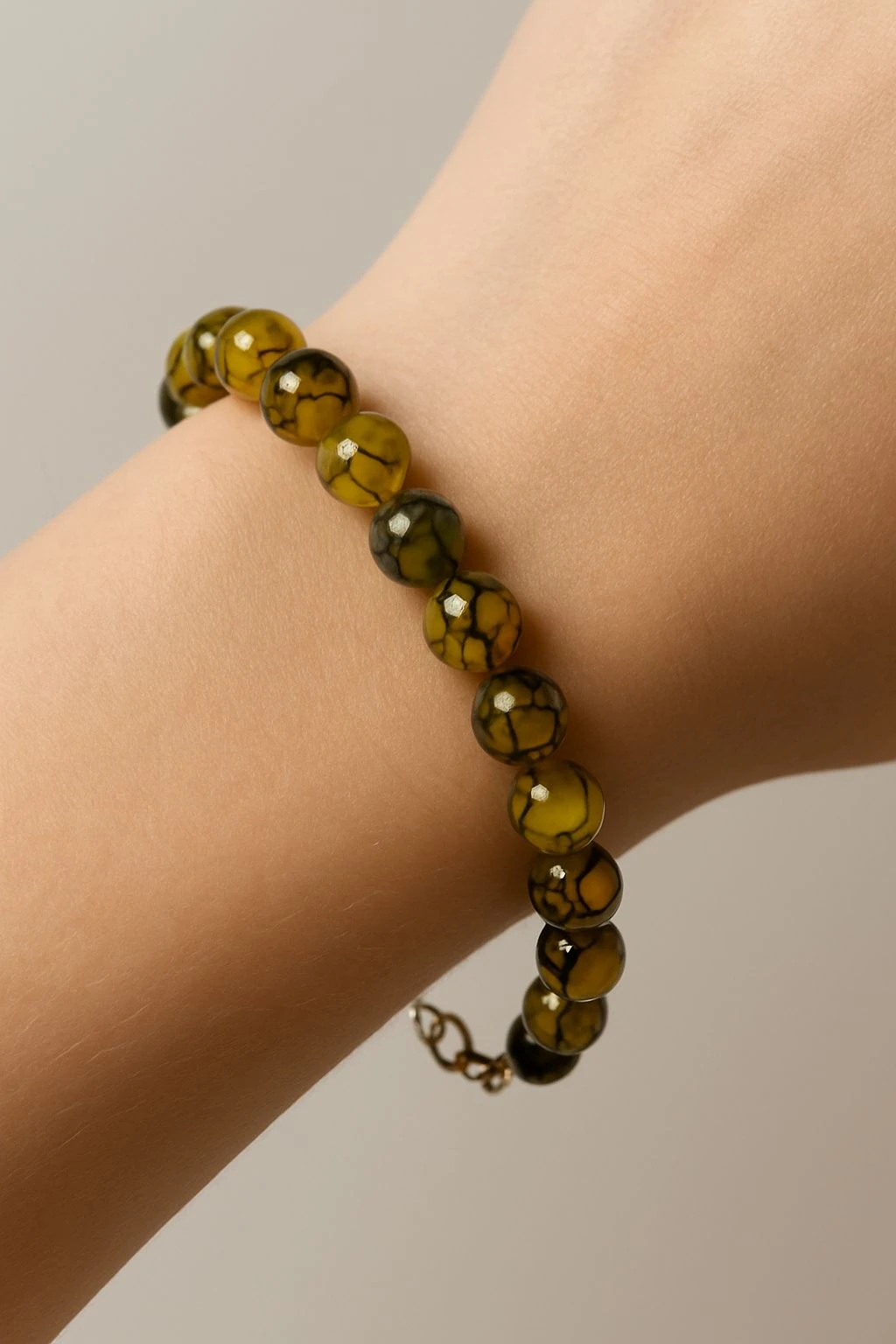 Yağ akik doğaltaş bileklik