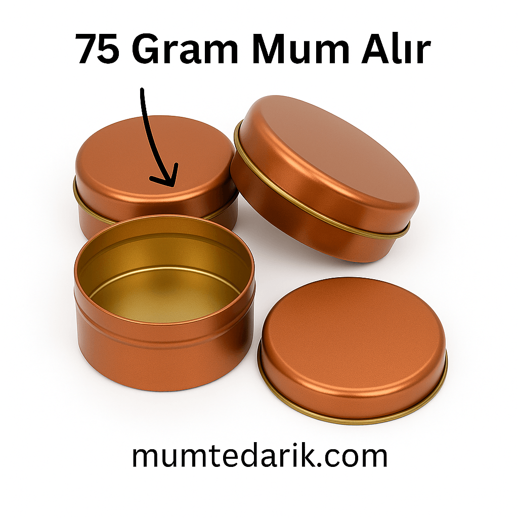 100 ADET Metal Mum Kutusu Rose 100 CC