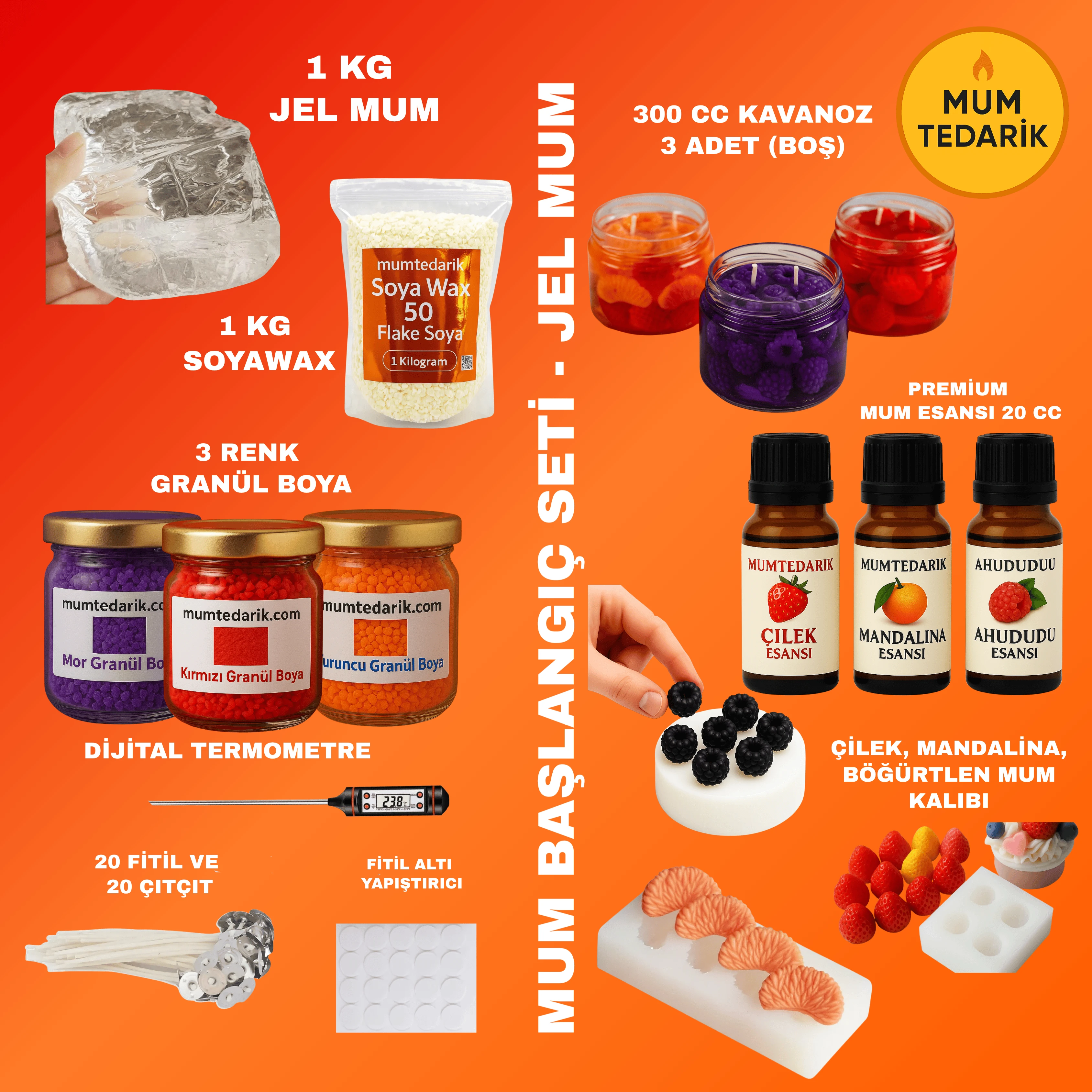 JEL MUM YAPIM SETİ - 3'LÜ REÇEL YAPIMI