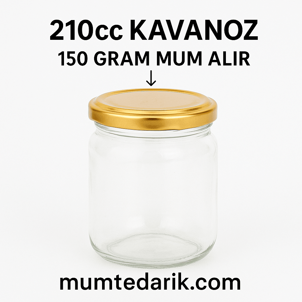 35 Adet Cam Mum Kavanozu 210 CC 