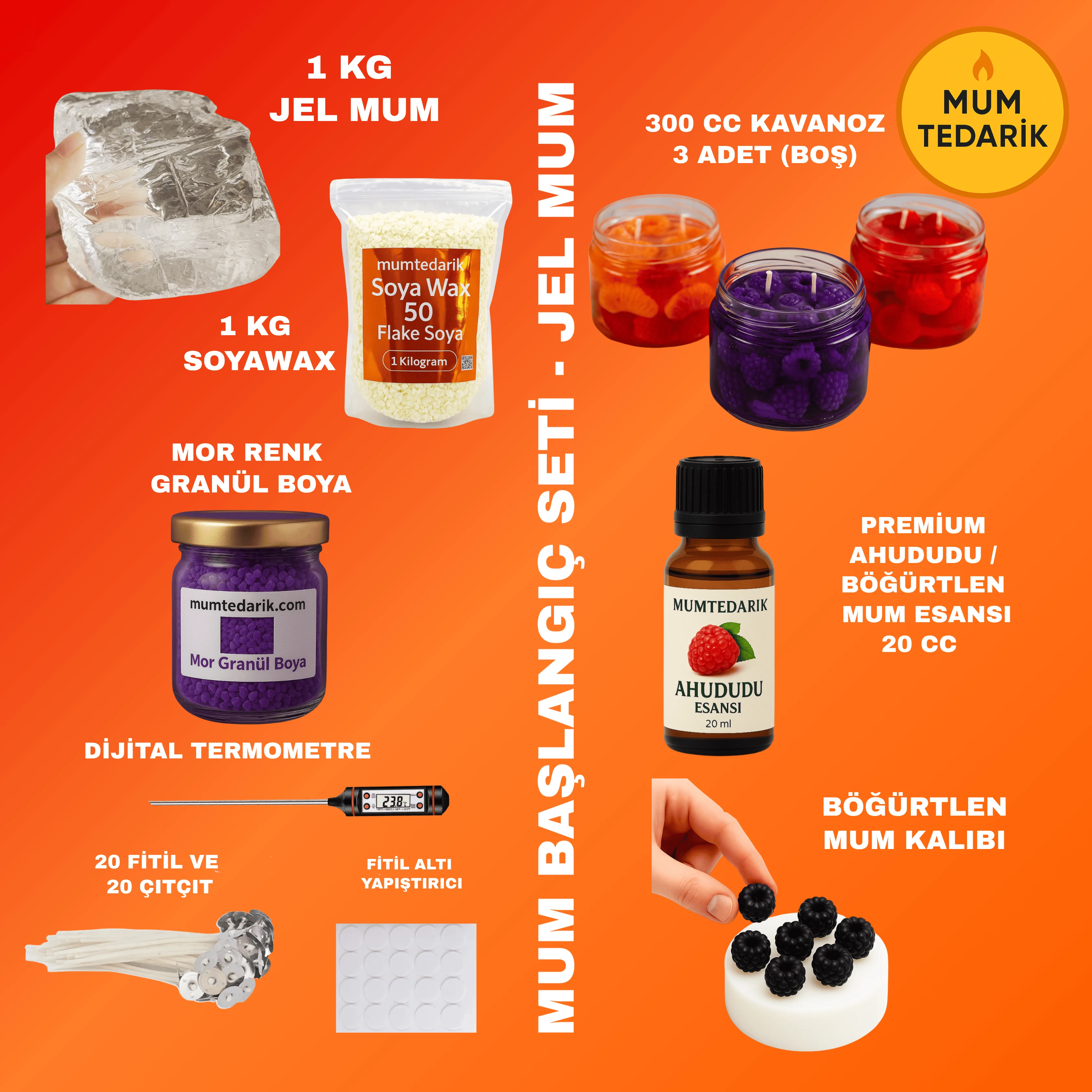 JEL MUM YAPIM SETİ - BÖĞÜRTLEN REÇEL YAPIMI