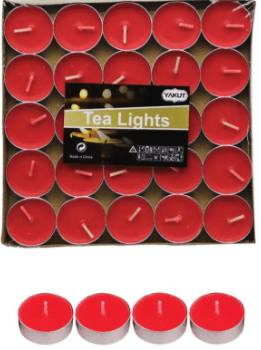 Tealight Mum Kırmızı 500'lü