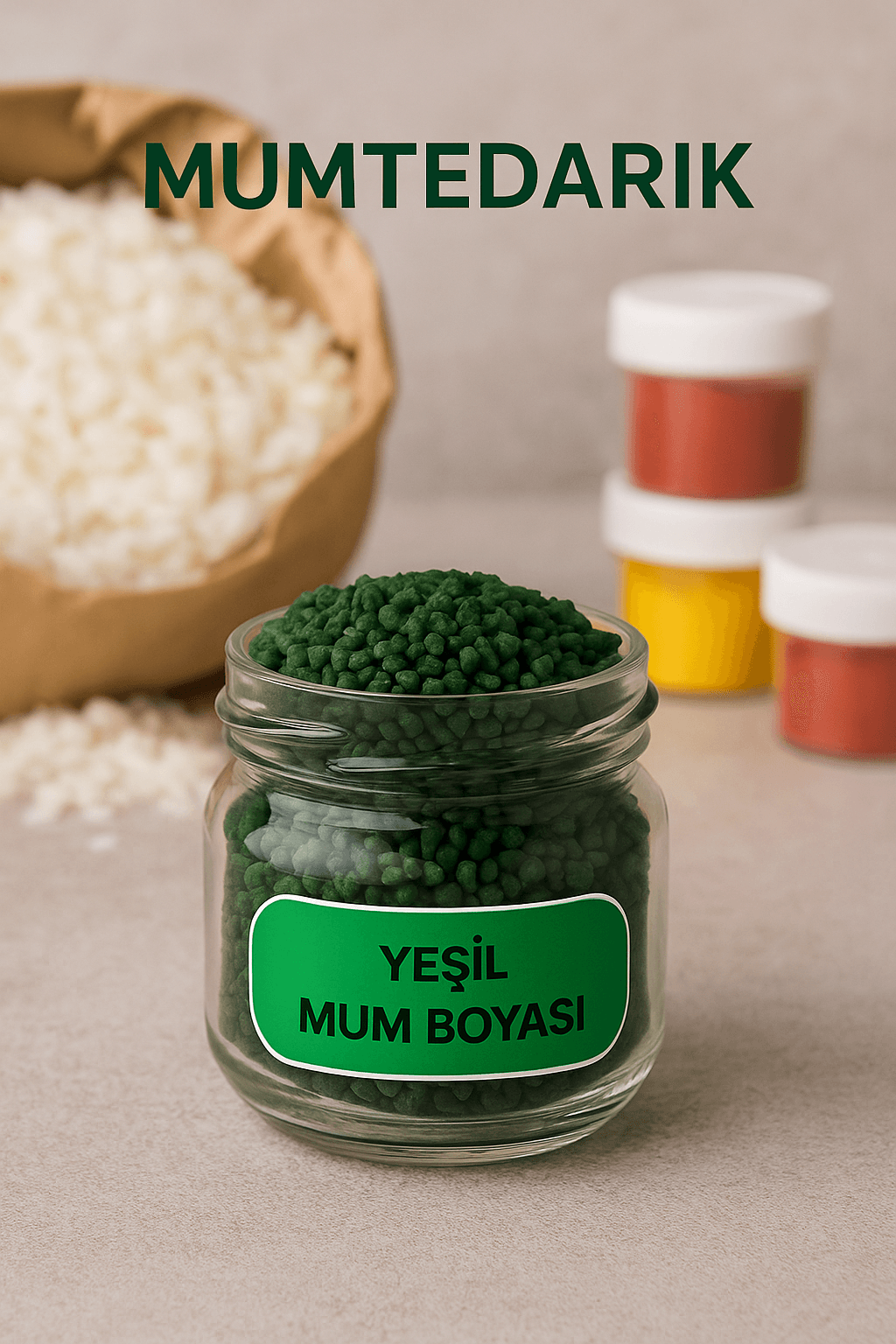 Yeşil Granül Mum Boyası 5 GR