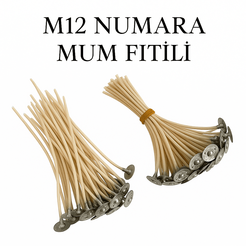 Mum Fitili M12 Numara Pamuk Fitil (10cm)