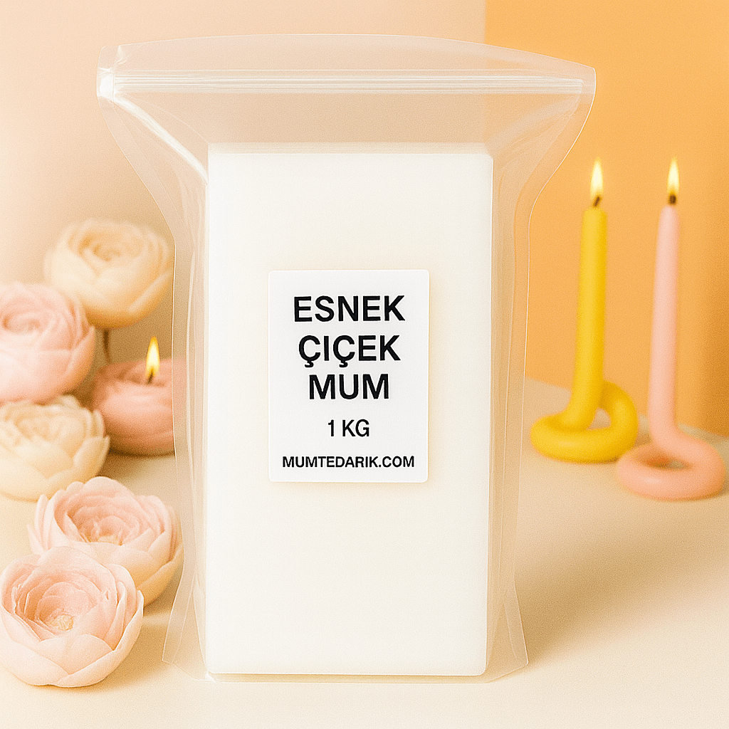 1 KG Çiçek Mumu - Esnek Mum - Elde Şekillenen Mum
