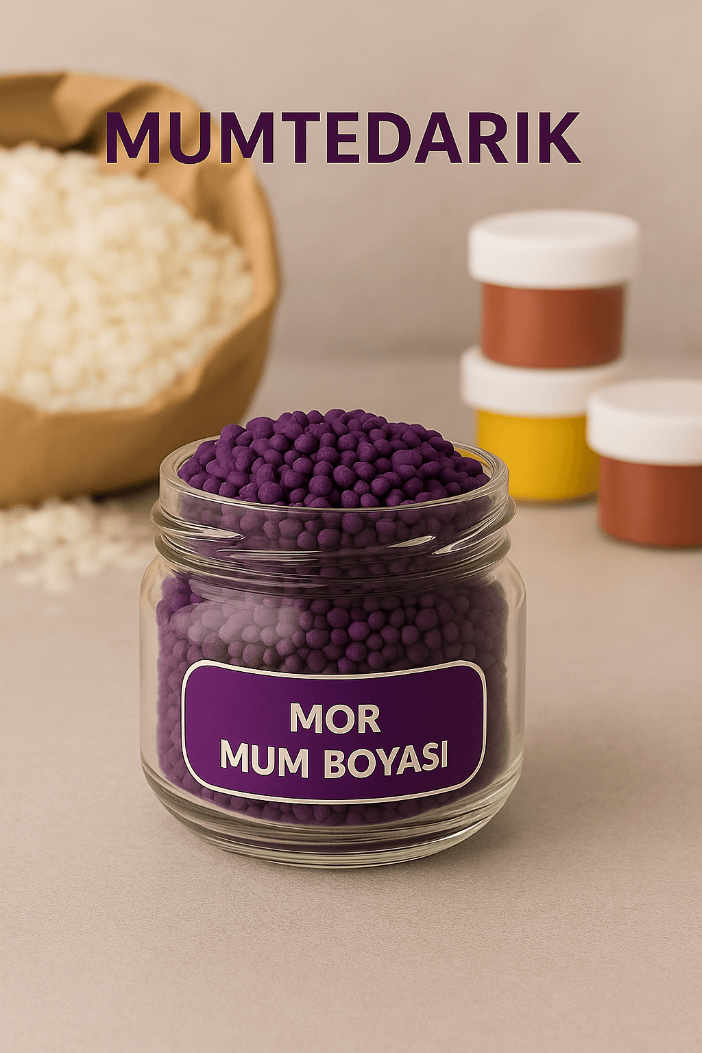 Mor Granül Mum Boyası 5 GR
