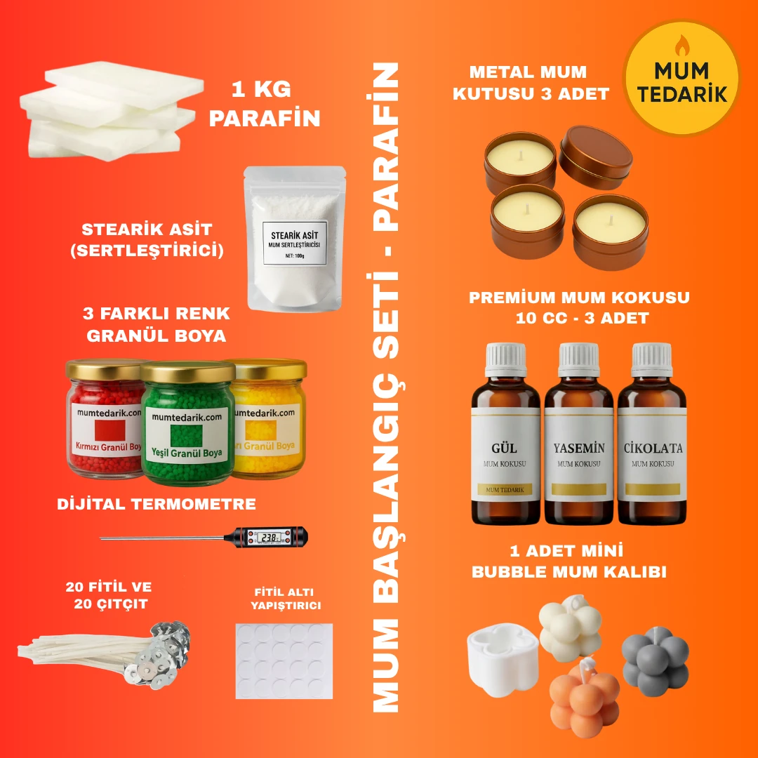 Mum Başlangıç Seti - PARAFİN SETİ