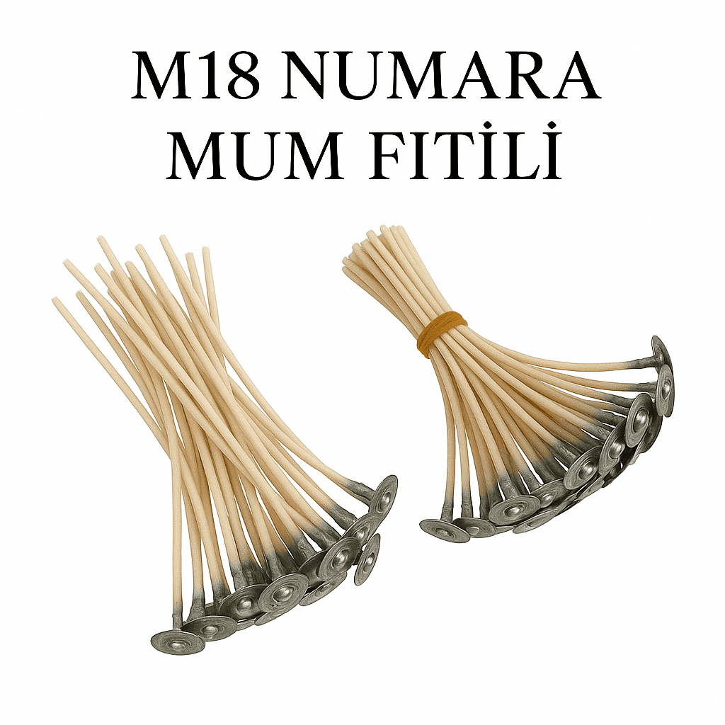 Mum Fitili M18 Numara Pamuk Fitil (10cm)