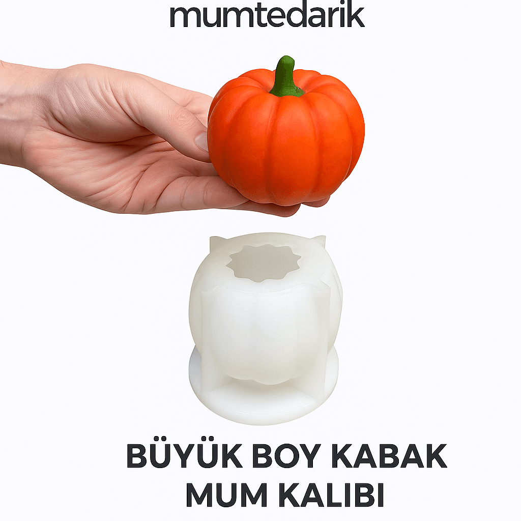 Büyük Boy Bal Kabağı Silikon Mum Kalıbı MT222