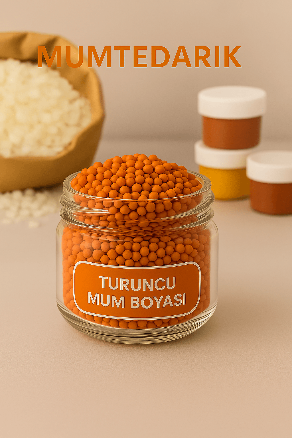 Turuncu Granül Mum Boyası 5 GR