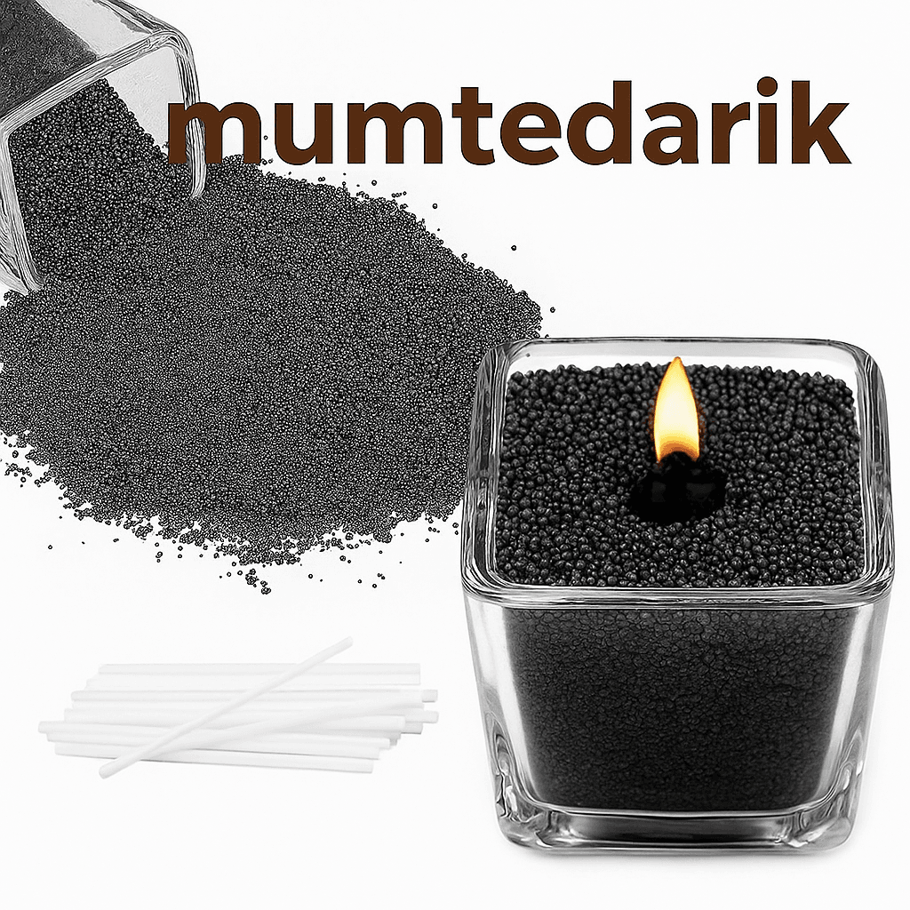 1 KG Antrasit İnci Tozu Mum GÜL Kokulu 