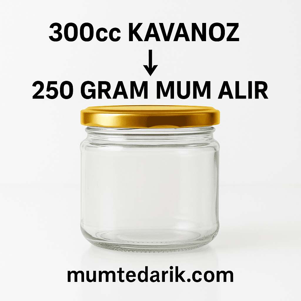 10 Adet Cam Mum Kavanozu 300 CC