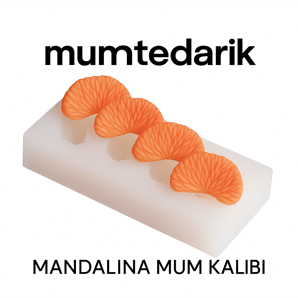 Mandalina Dilimi Mum Kalıbı (4'lü) MT155