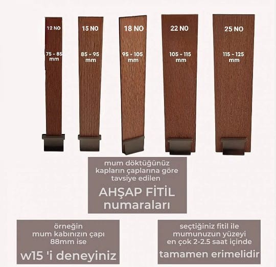 15 MM AHŞAP FİTİL SEHPALI "ÖZEL ÜRETİM"  (10 ADET)