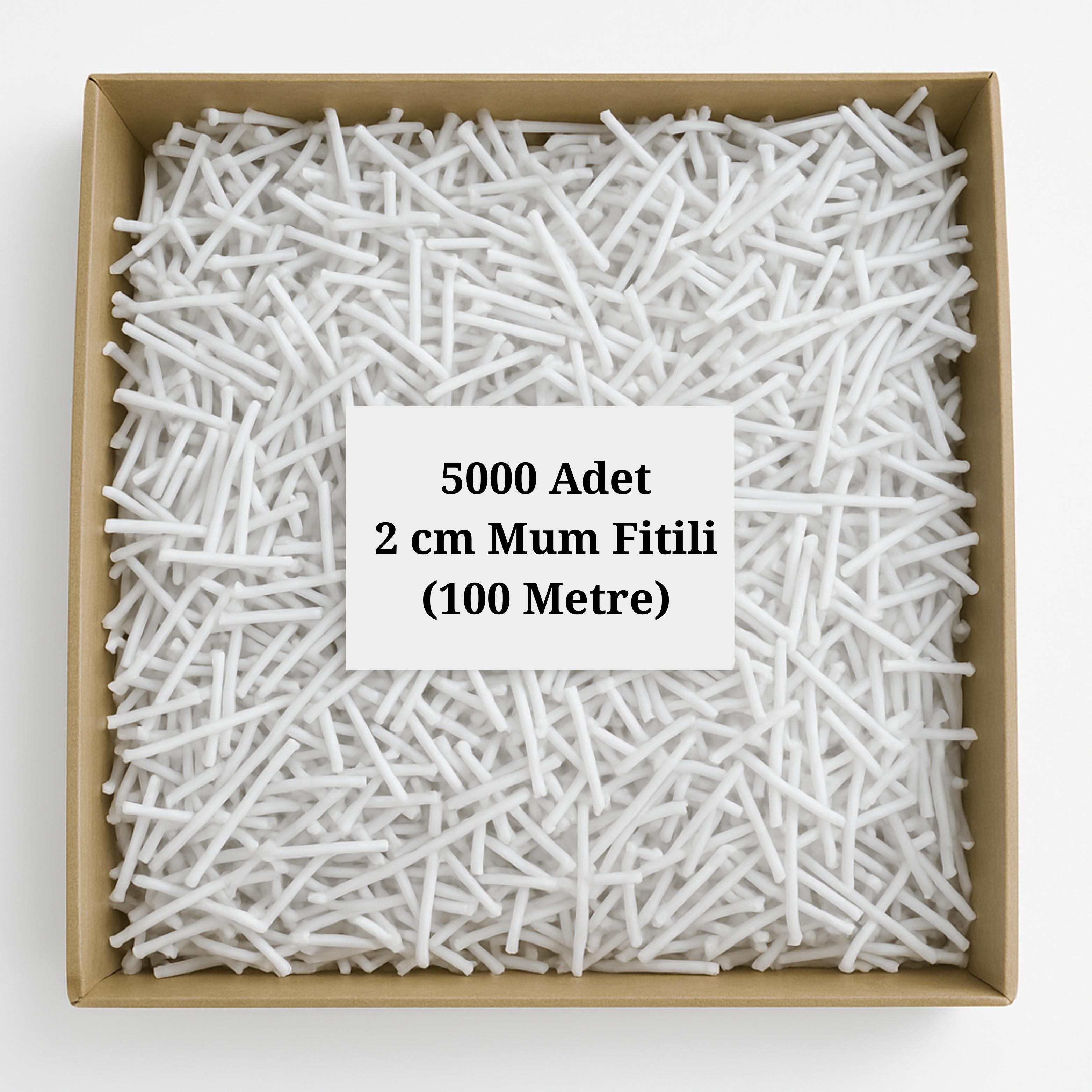 Mum Fitili 2 Cm 5000 Adet Mumlu - Hazır Kesilmiş 