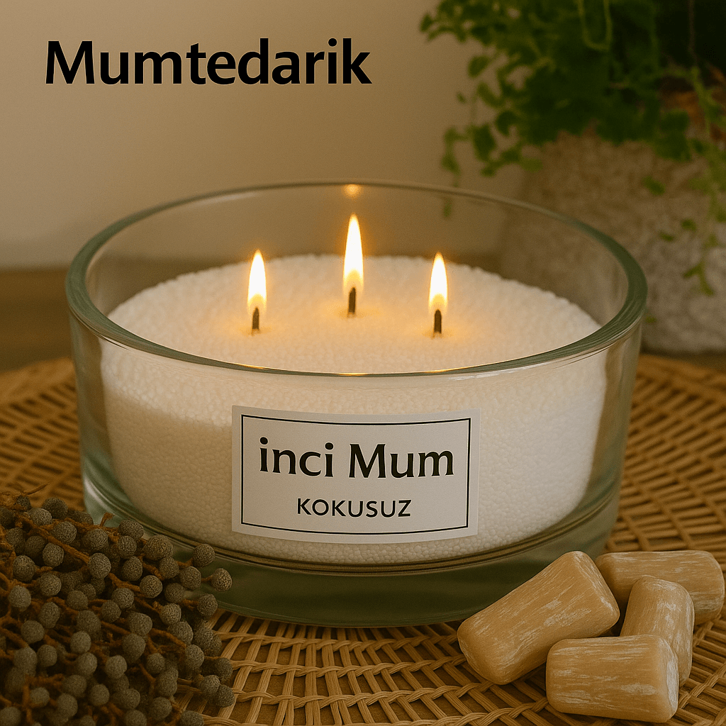 1 KG Beyaz İnci Tozu Mum Kokusuz