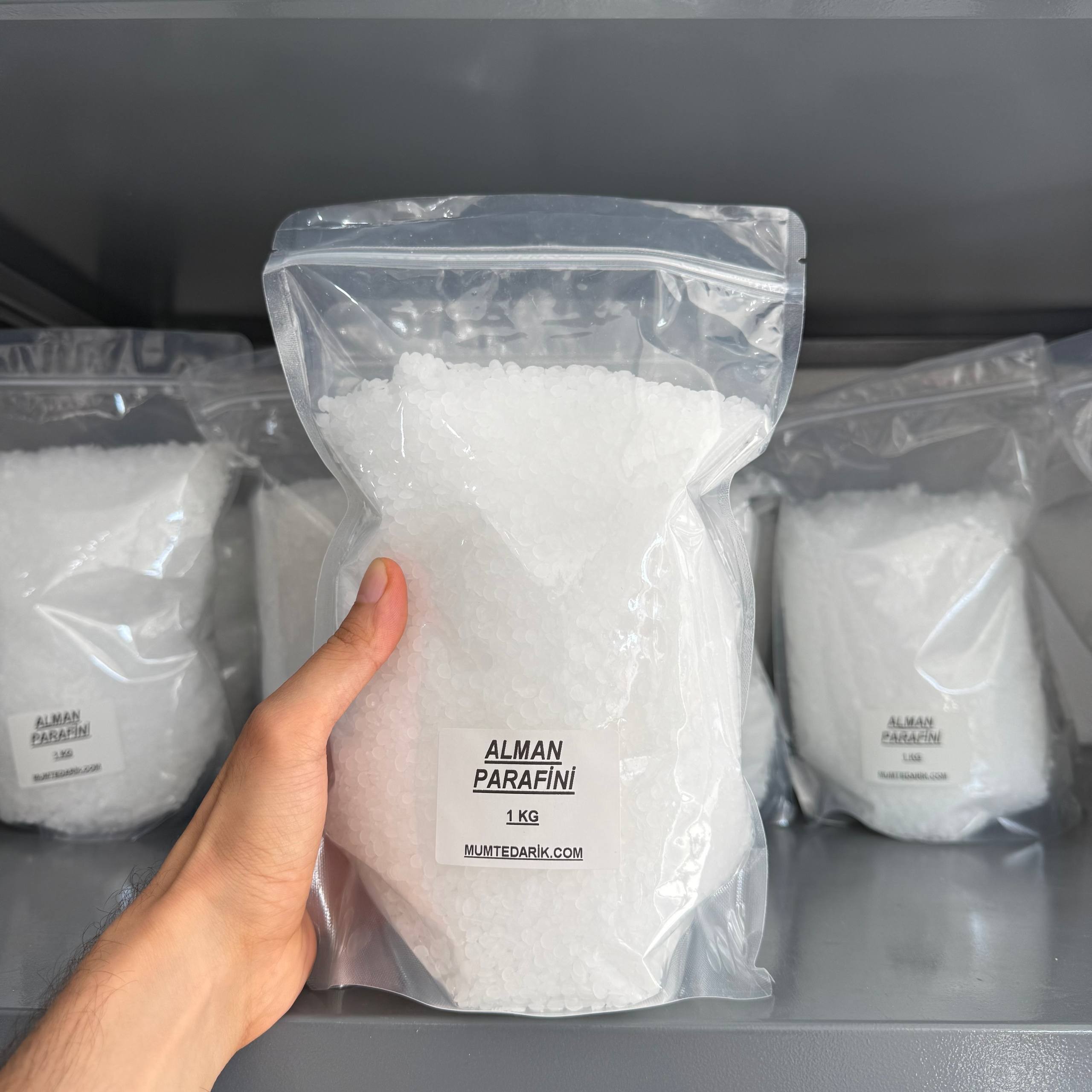 1 KG Alman Boncuk Parafin Naturel KOKUSUZ (İs Çıkartmaz)