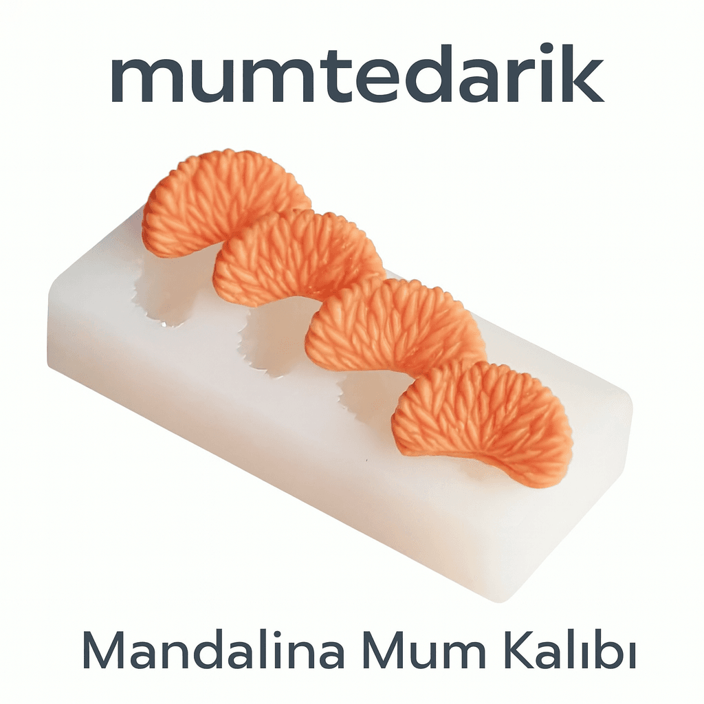 Mandalina Dilimi Mum Kalıbı (4'lü) MT155
