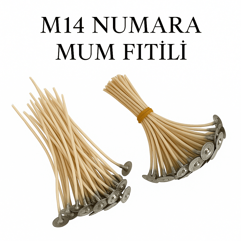 Mum Fitili M14 Numara Pamuk Fitil (10cm)