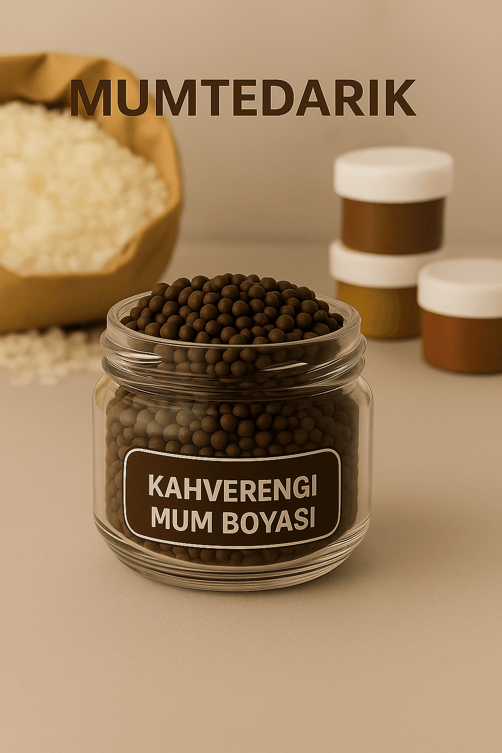 Kahverengi Granül Mum Boyası 5 GR
