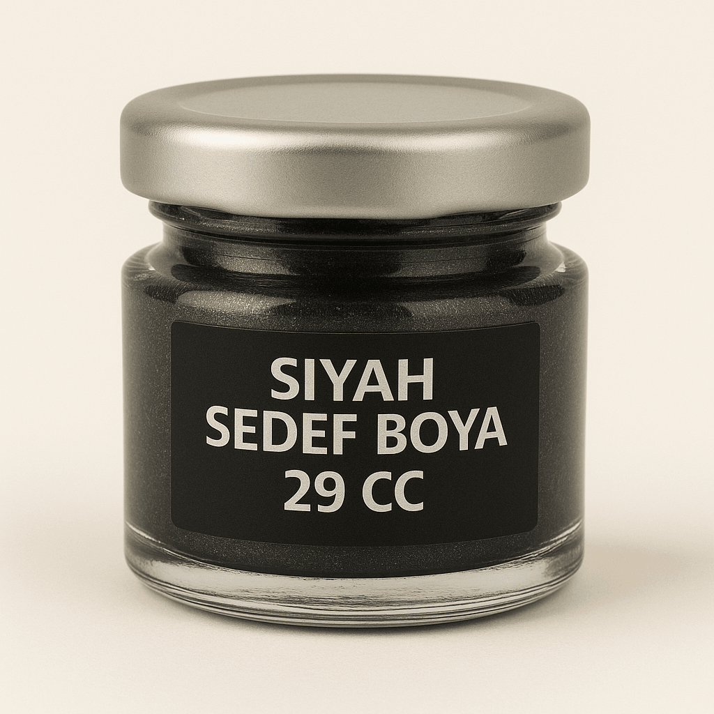 Siyah Sedef Metalik Toz Boya 29cc