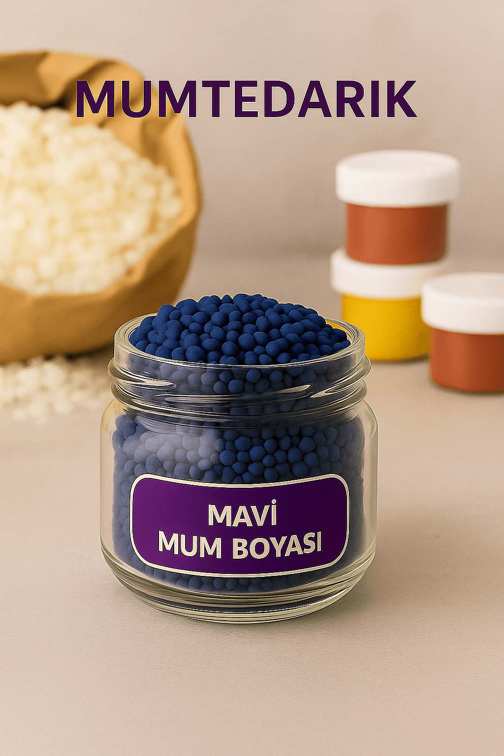 Mavi Granül Mum Boyası 5 GR