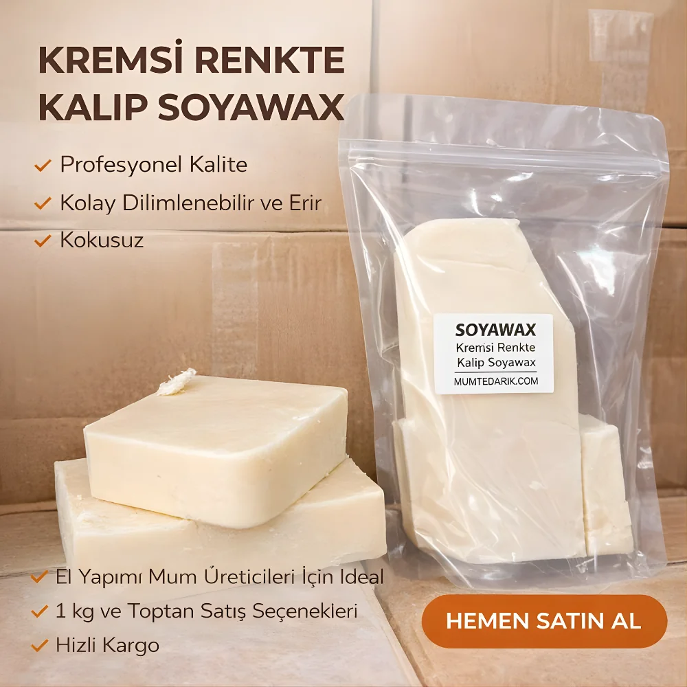 1 KG Krem Kalıp Soya Wax MSDS belgeli