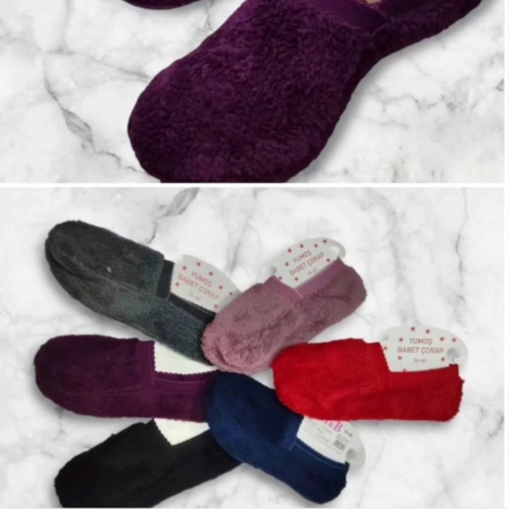 36-40 numara peluş 3&#039;lü paket babet çorap