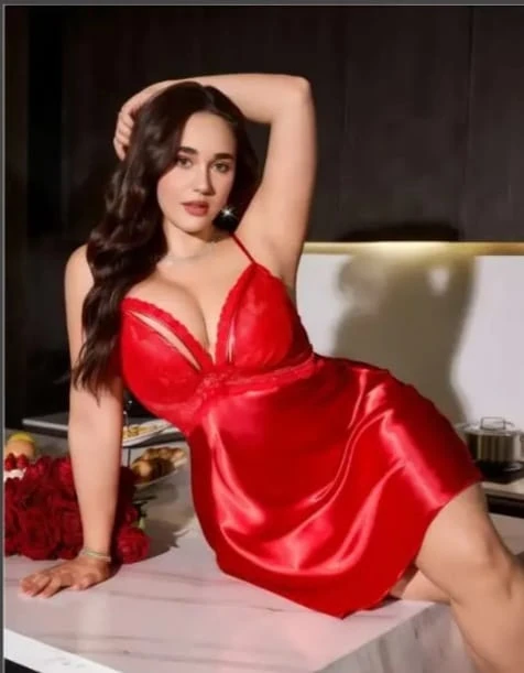 BİG SİZE SATEN KIRMIZI GECELİK CODE 11014