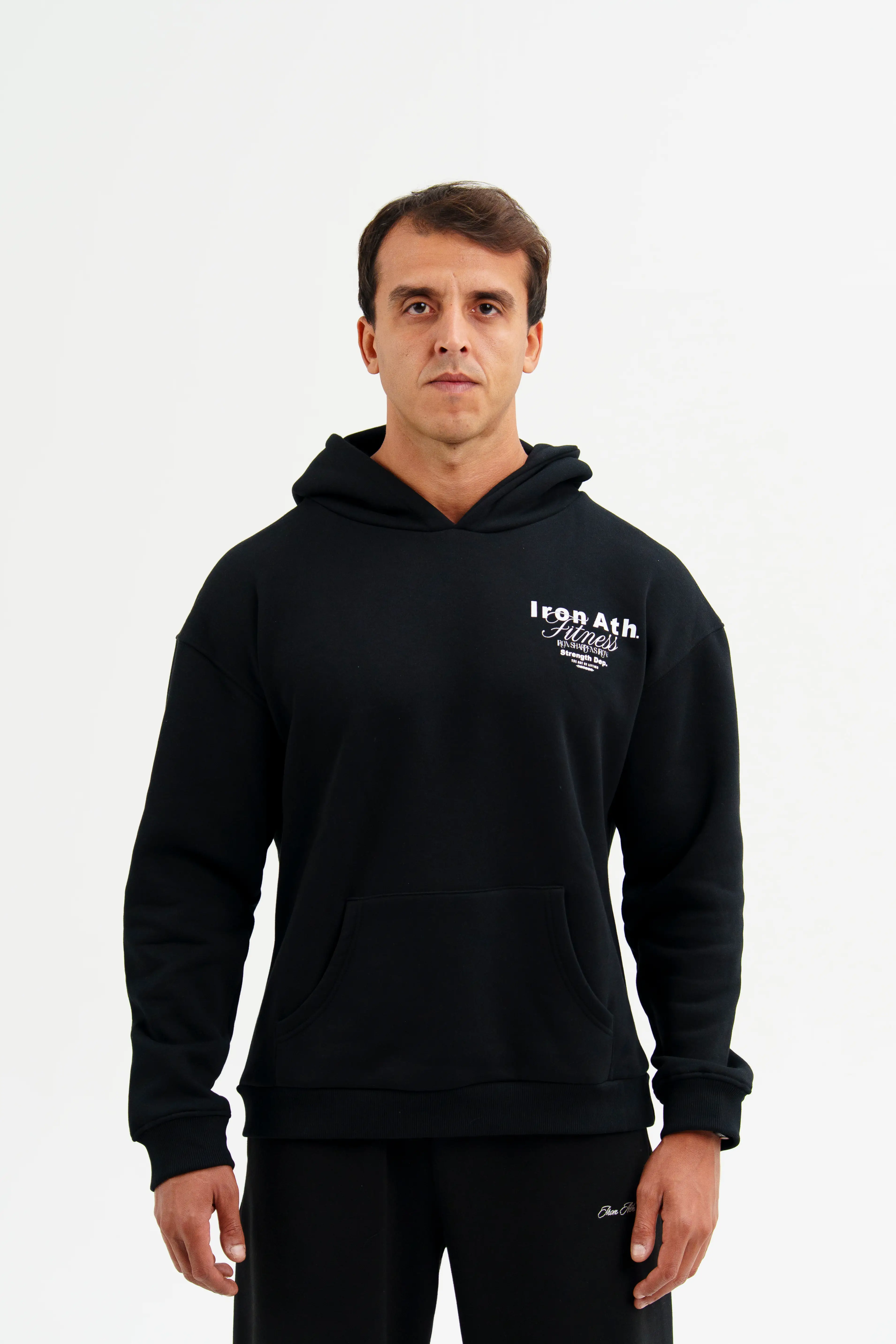 Strength Dep. Oversize Hoodie - Siyah