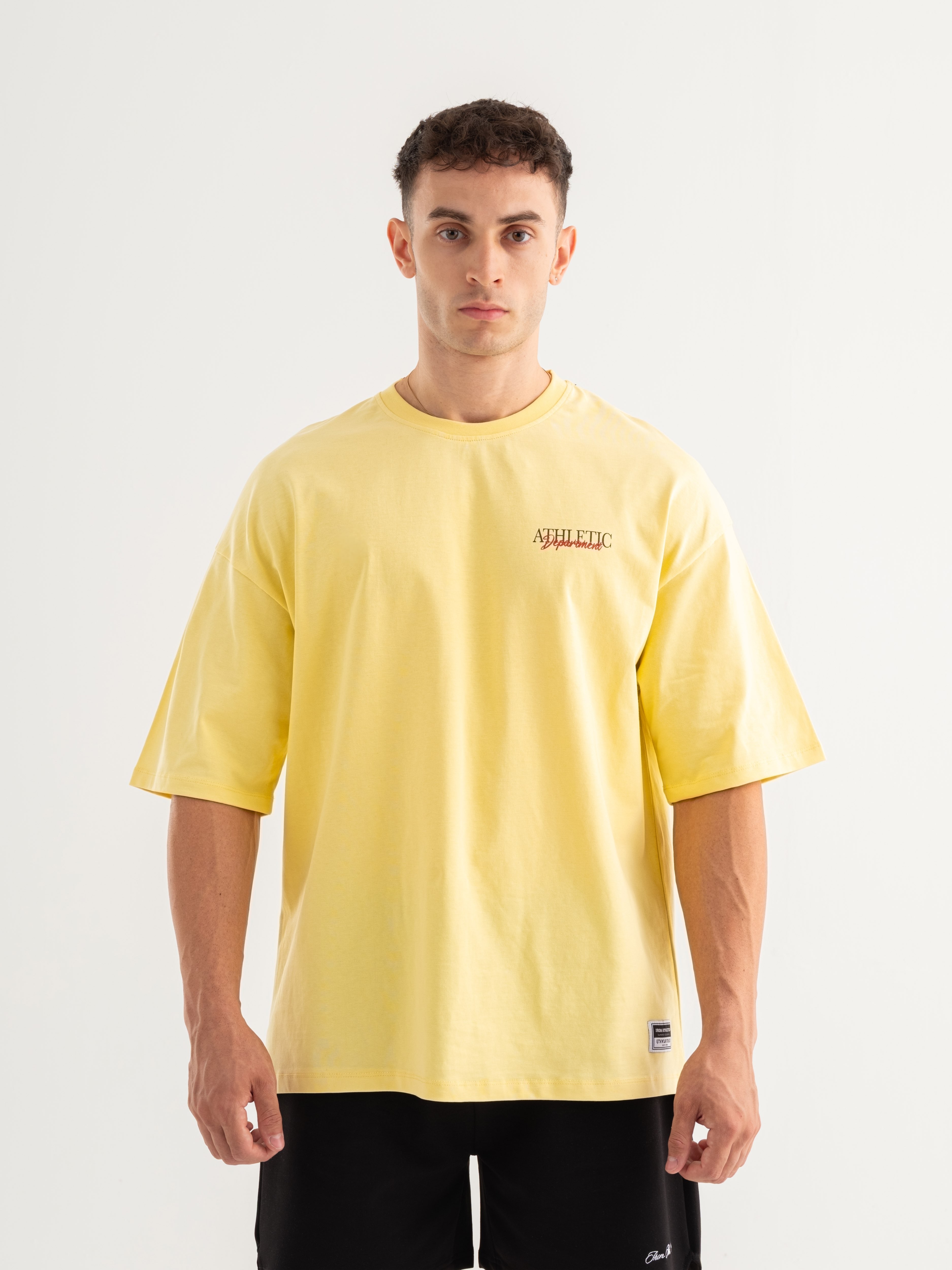 Athletic Department Oversize T-shirt - Açık Sarı