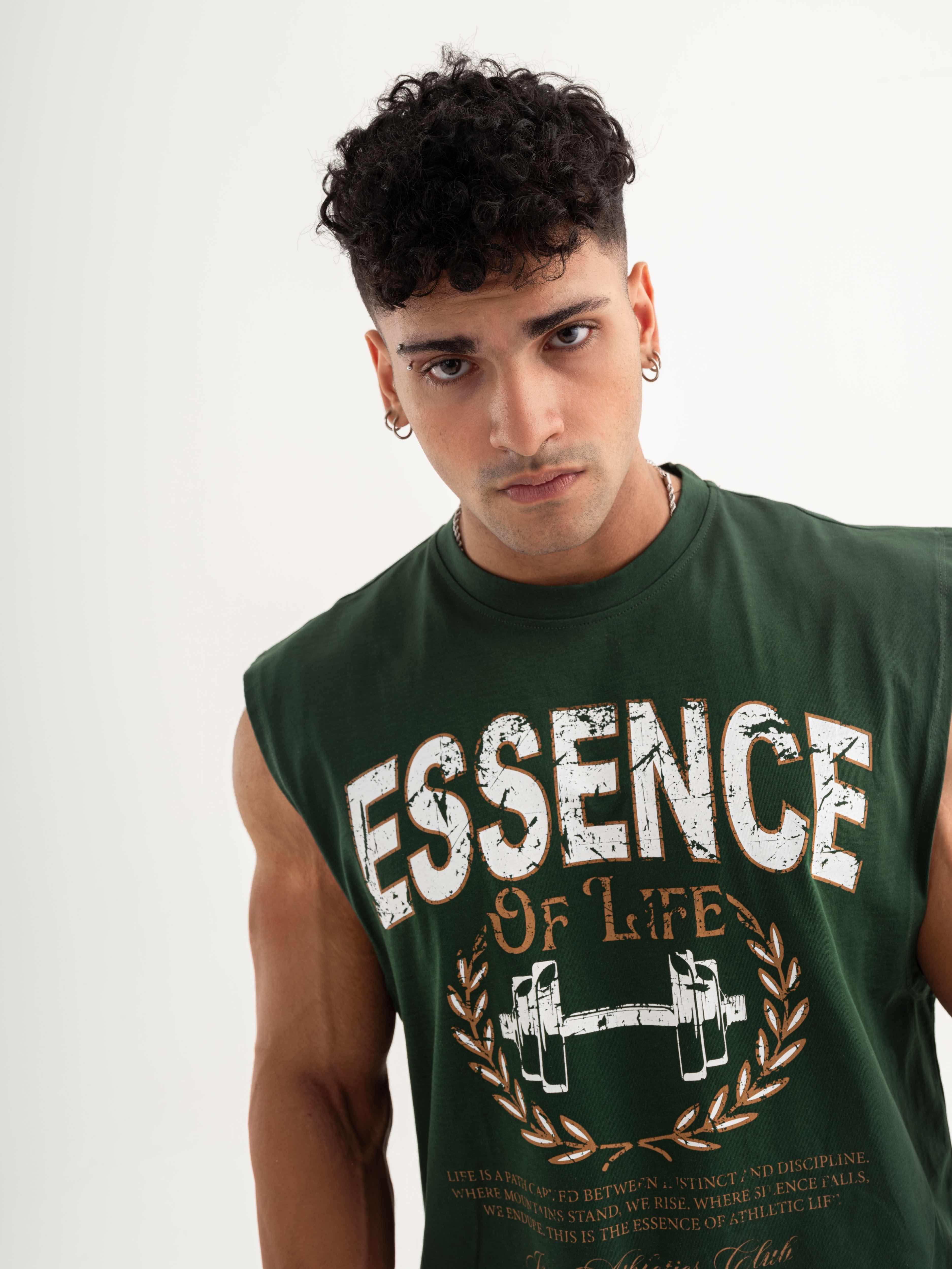 Essence Of Life Box Cut Tank - Nefti Yeşili