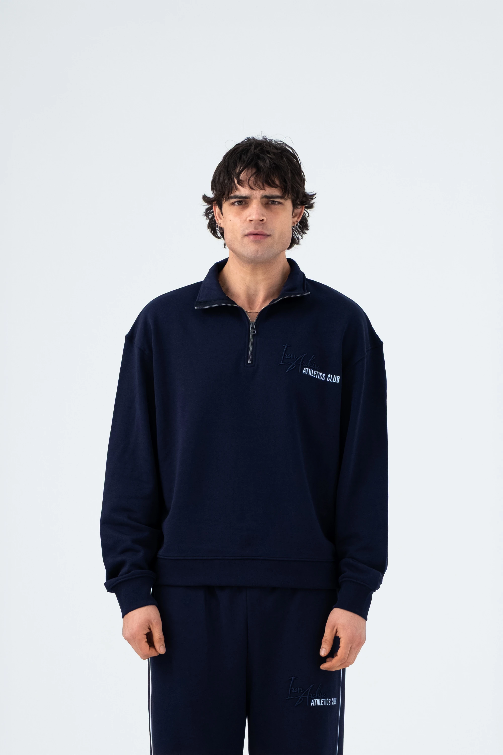 Half Zip Heavyweight Sweat - Lacivert