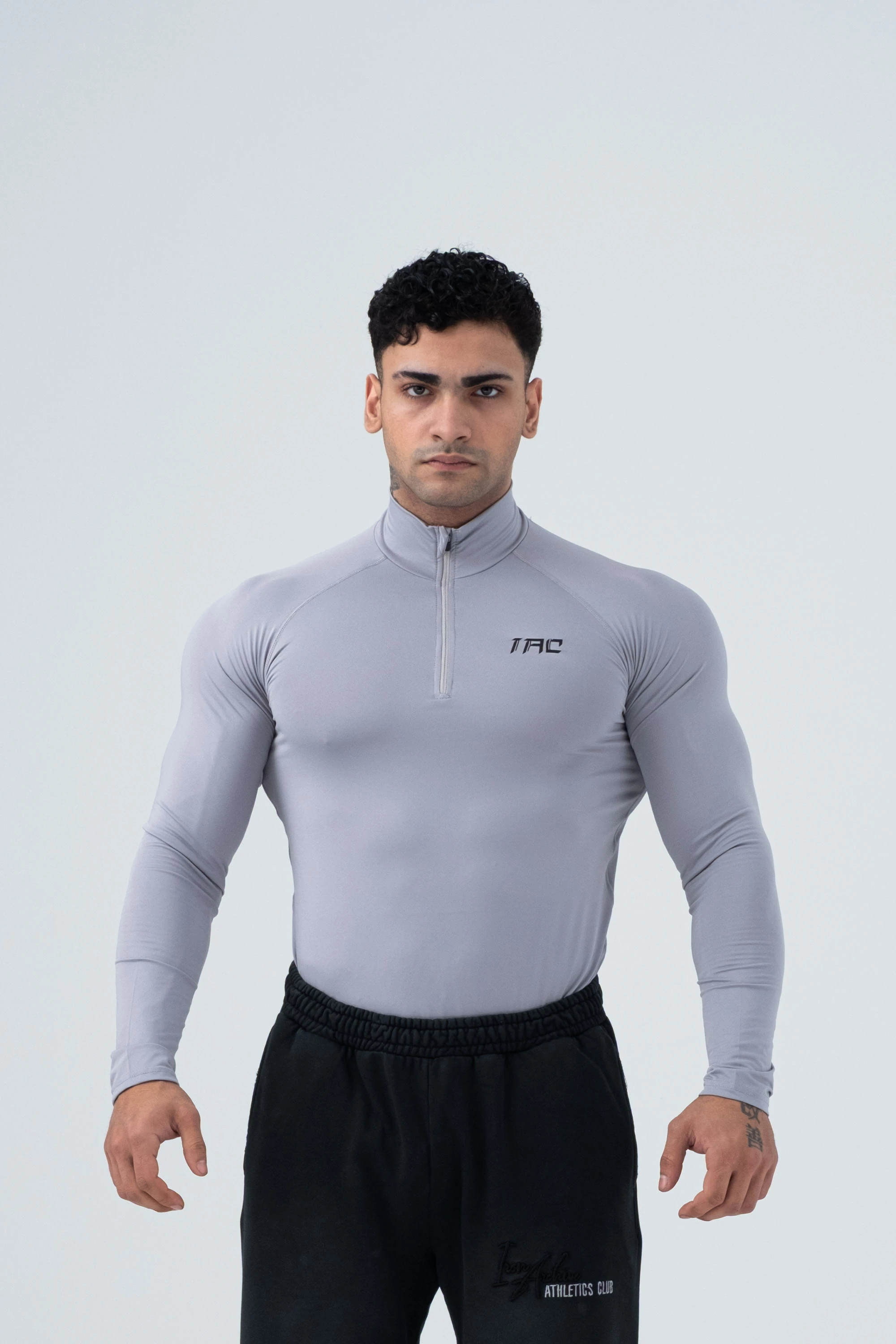 Half Zip Compression - Gri