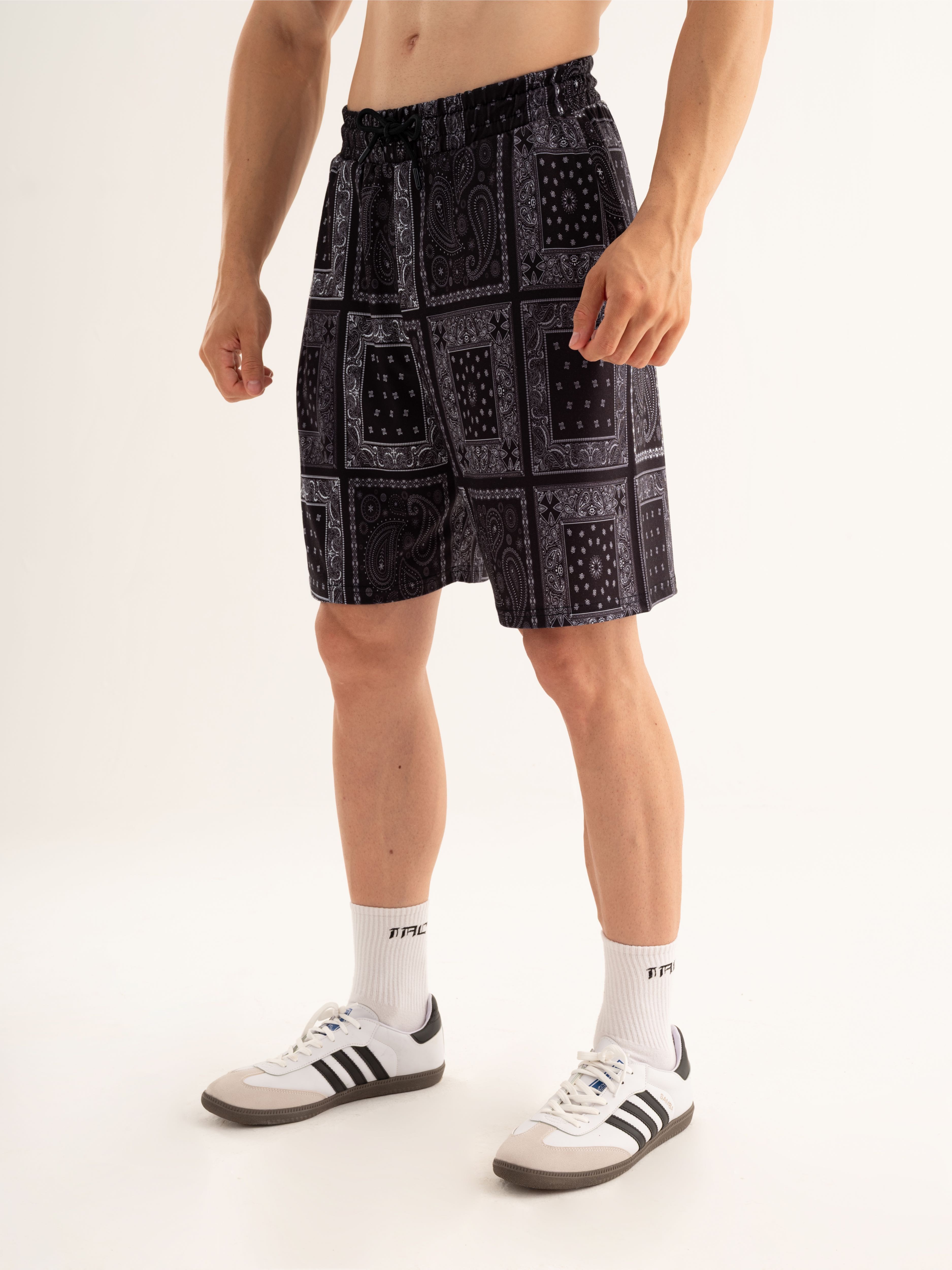 Bandana Oversize Short - Paisley Siyah