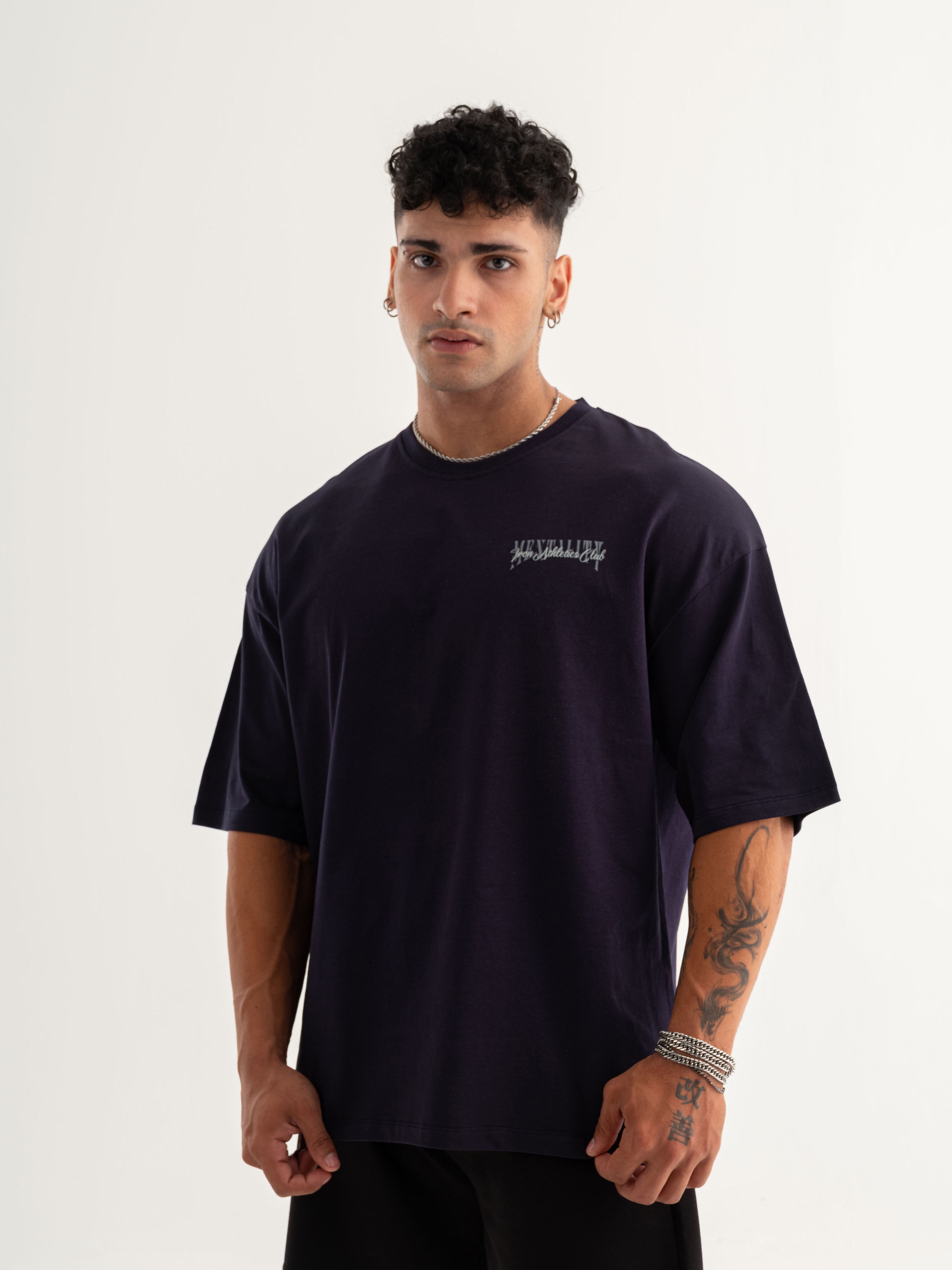 Mentality Oversize T-shirt - Lacivert