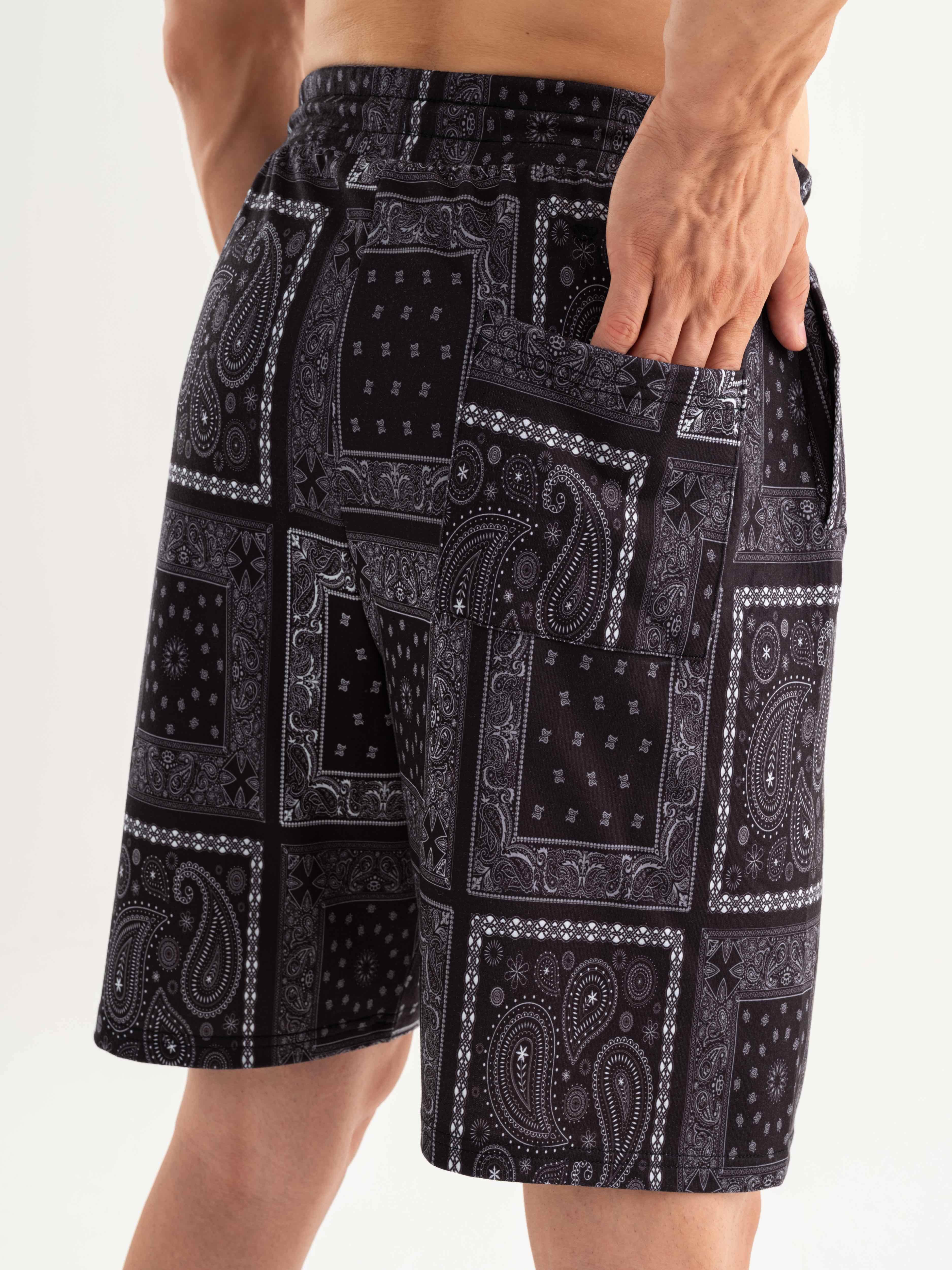 Bandana Oversize Short - Paisley Siyah