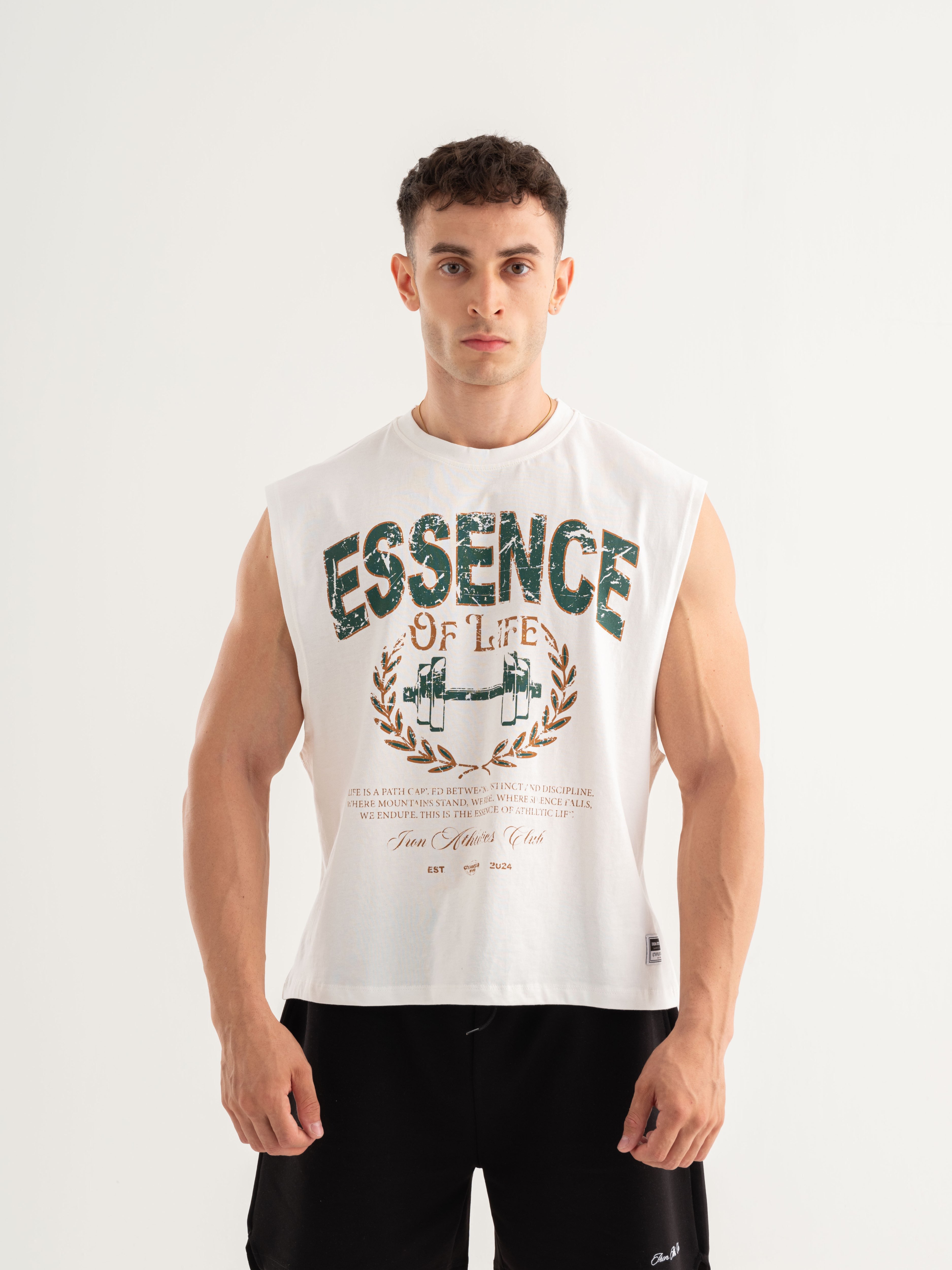 Essence Of Life Box Cut Tank - Ekru