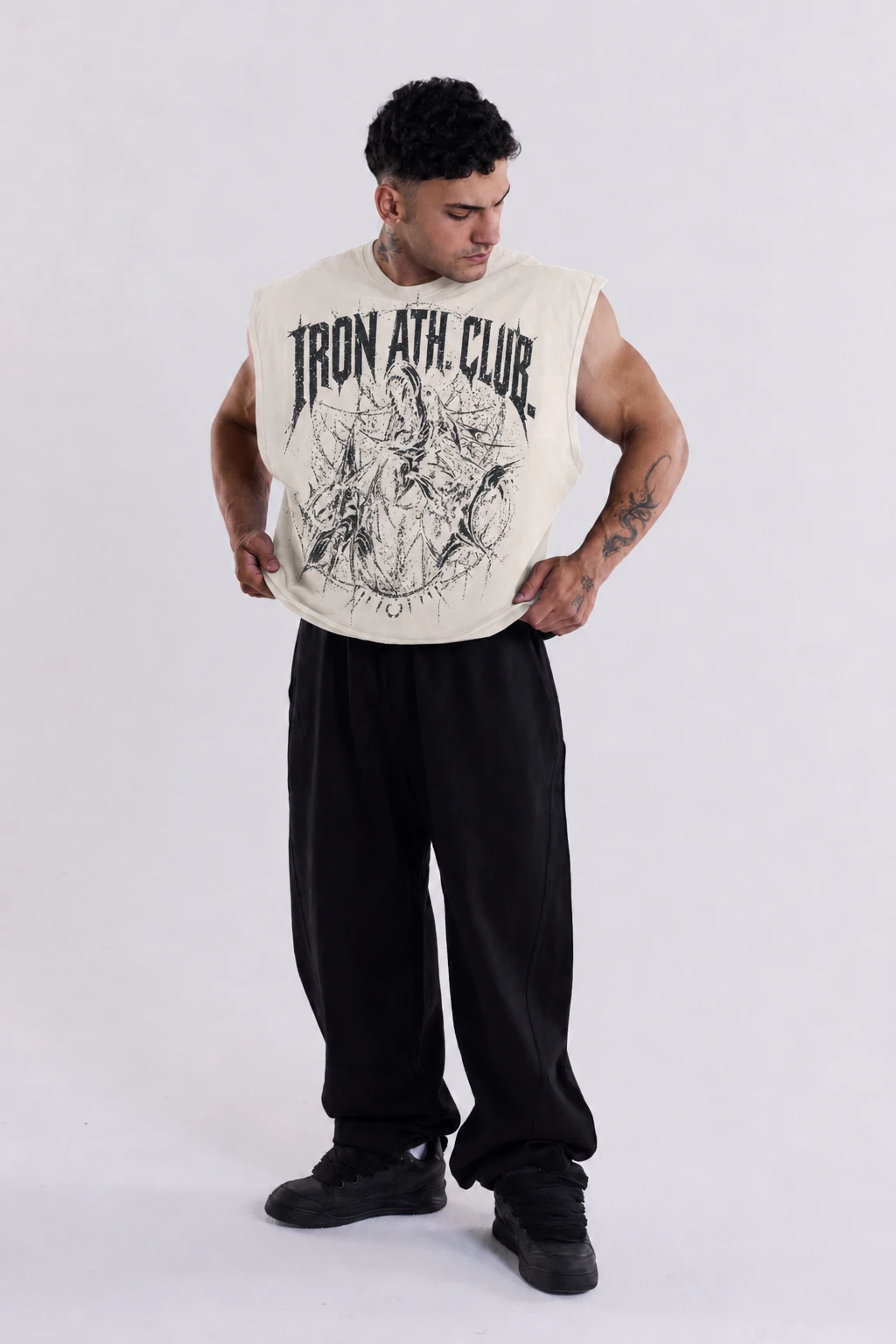 Unsatisfied Oversize Tank Top - Krem
