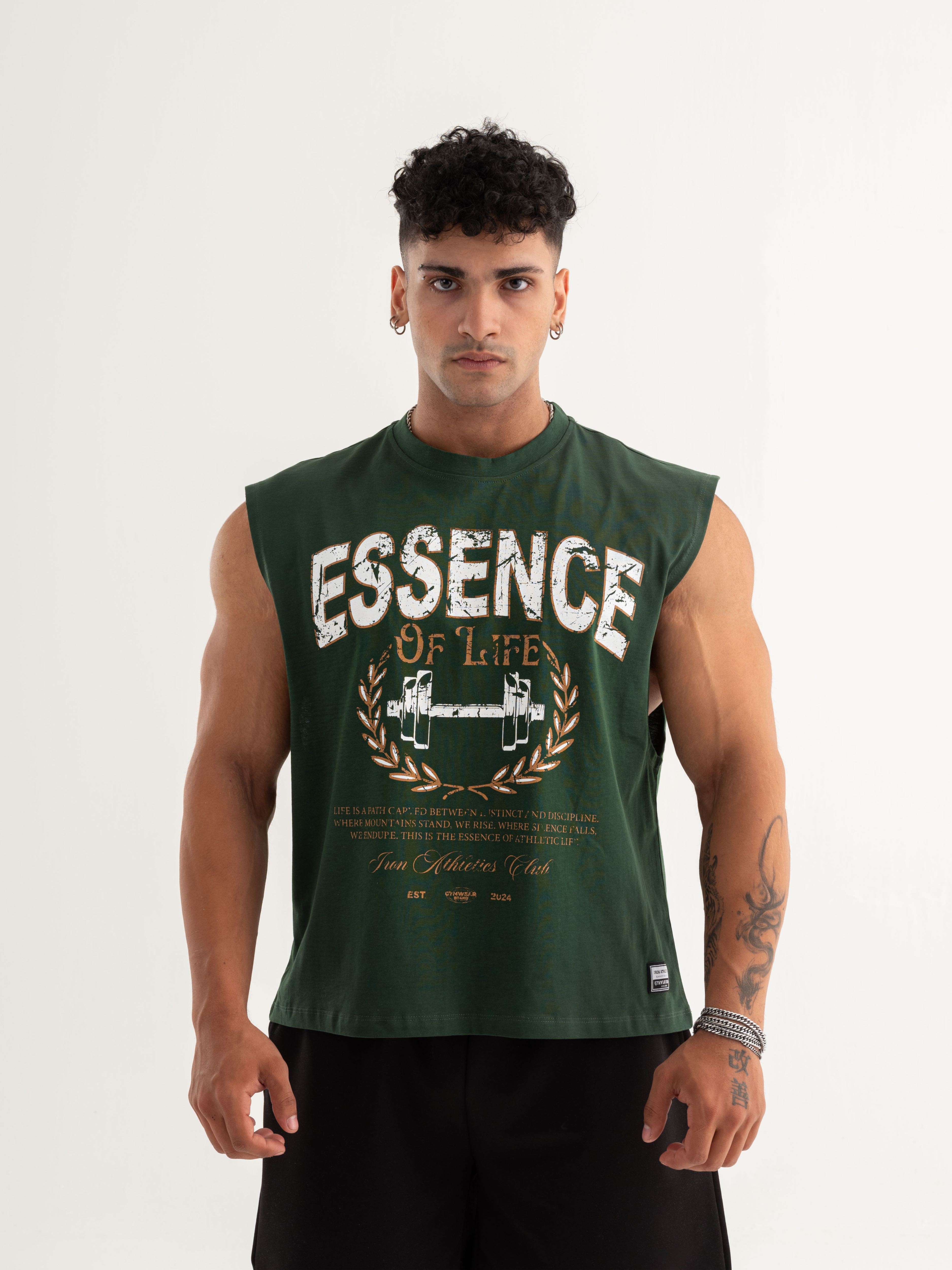 Essence Of Life Box Cut Tank - Nefti Yeşili