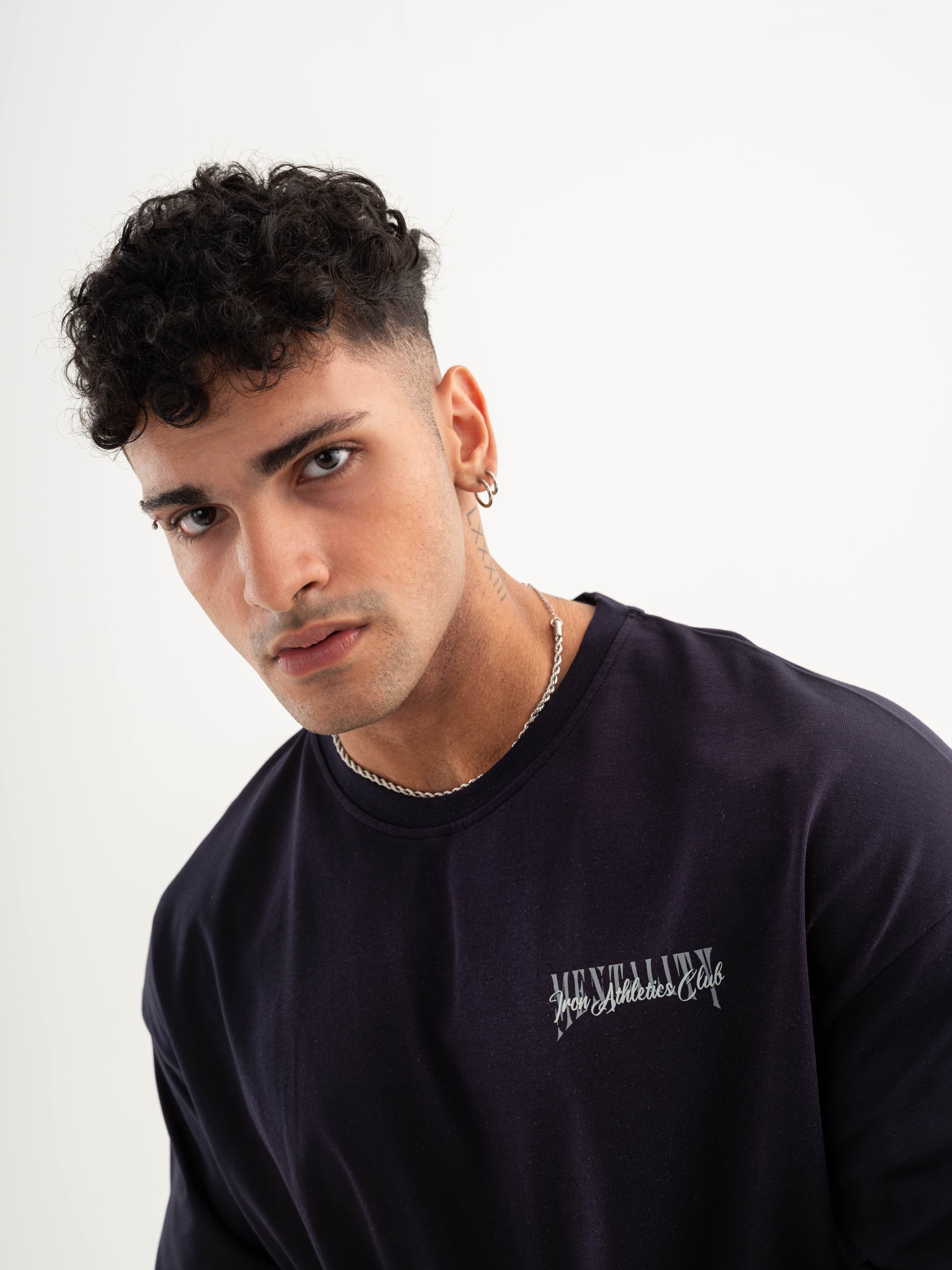 Mentality Oversize T-shirt - Lacivert