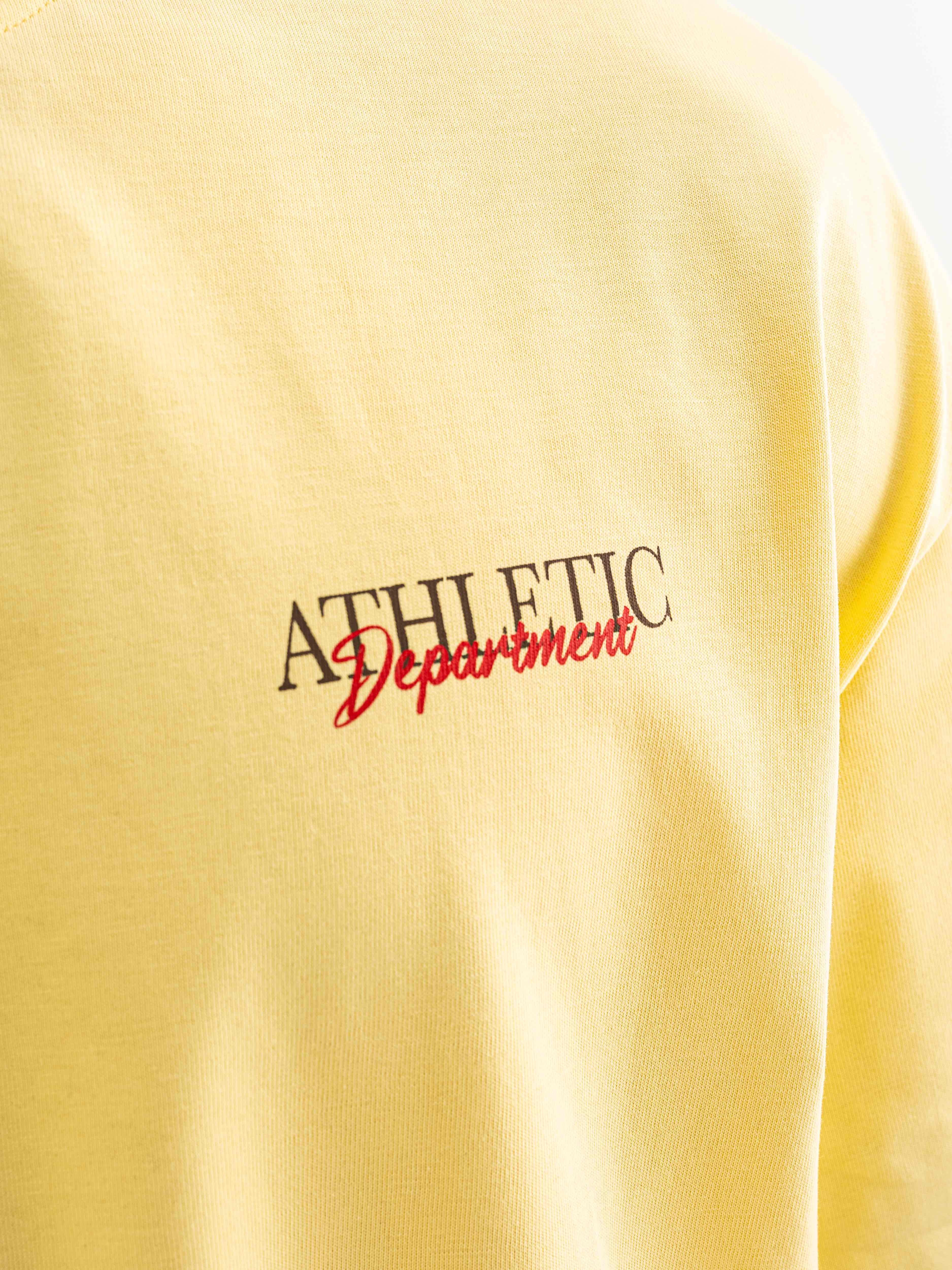 Athletic Department Oversize T-shirt - Açık Sarı