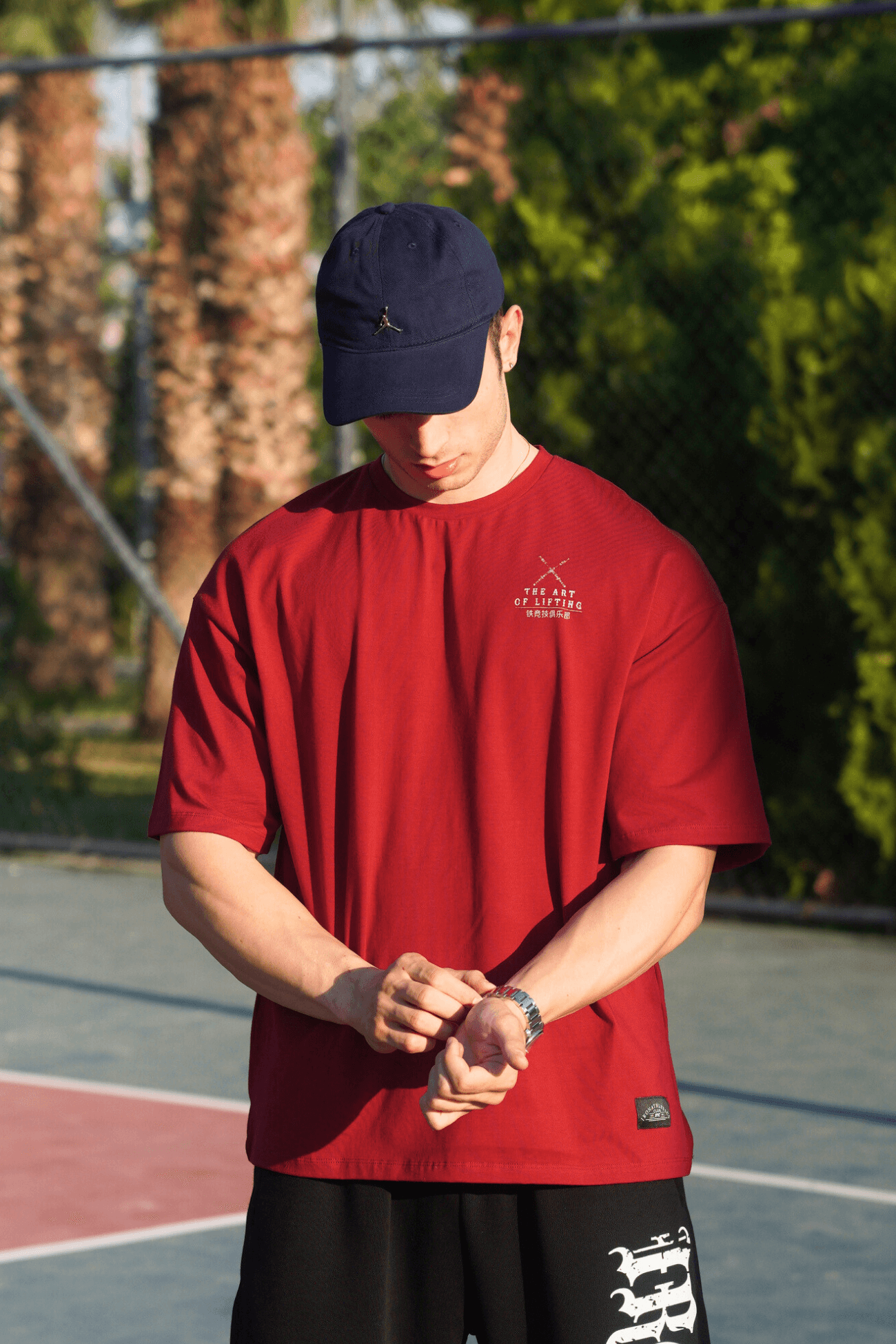 Iron Wings Oversize T-shirt - Bordo