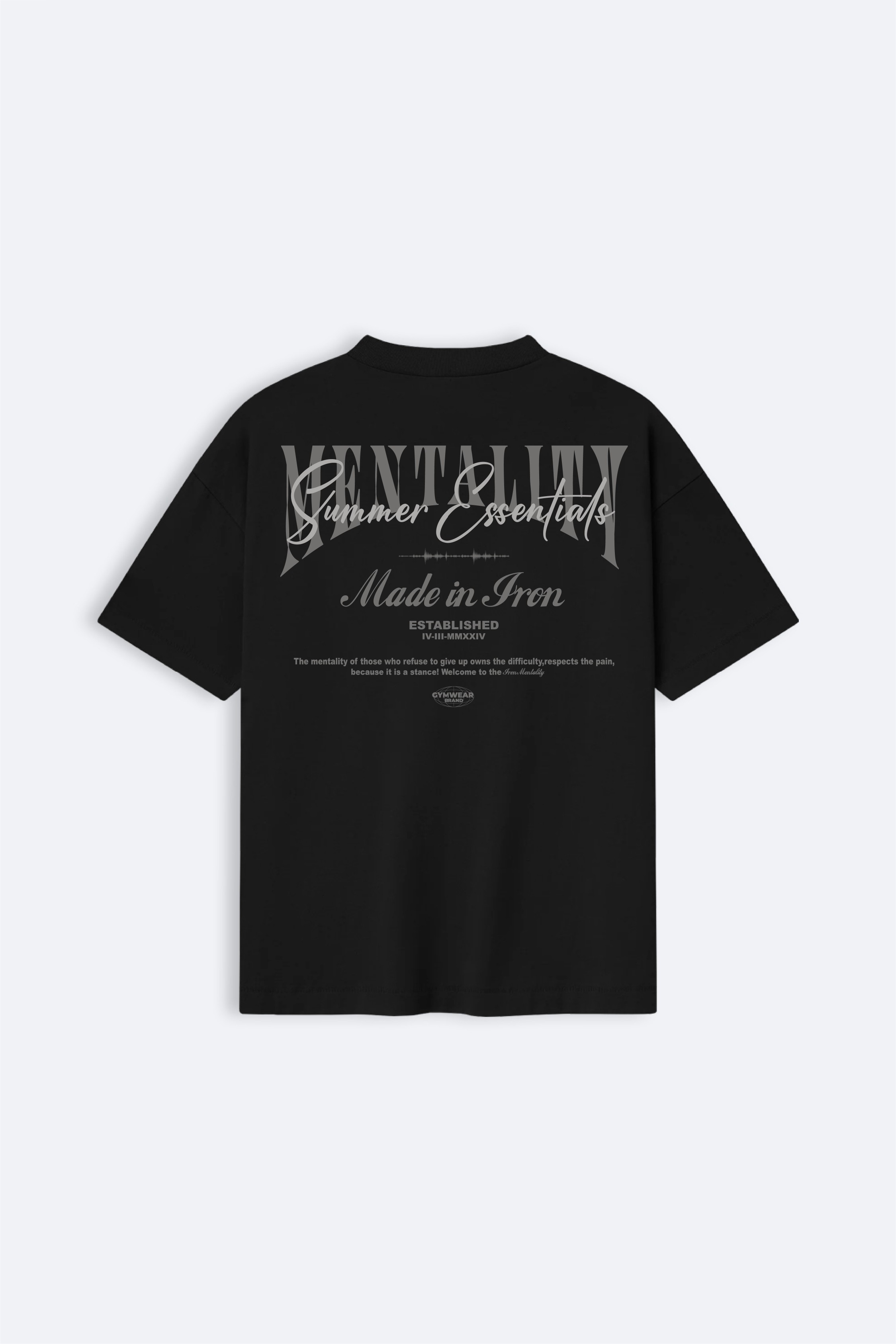 Mentality Oversize T-shirt - Siyah