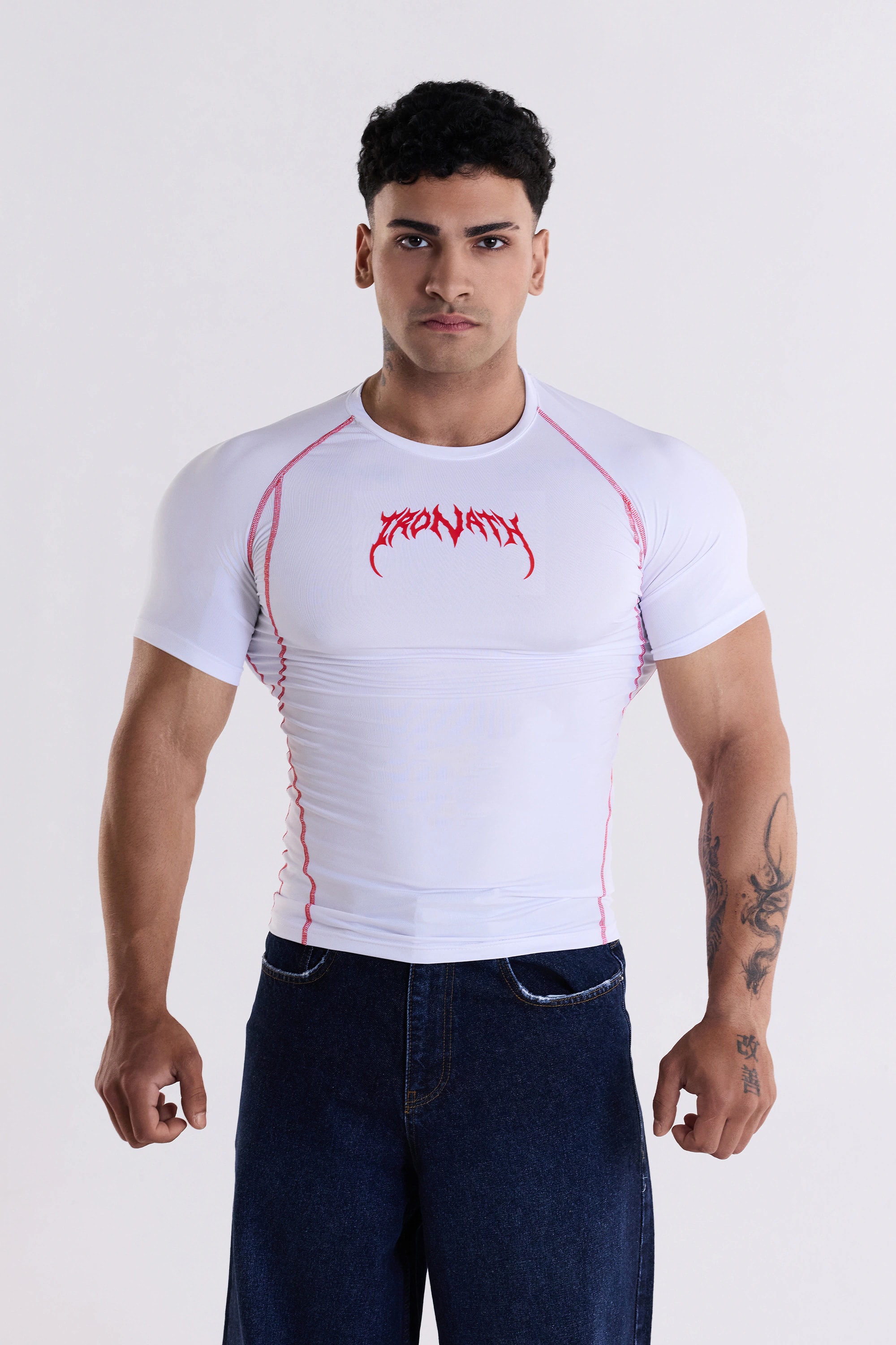 Supervillain Compression T-Shirt - Beyaz