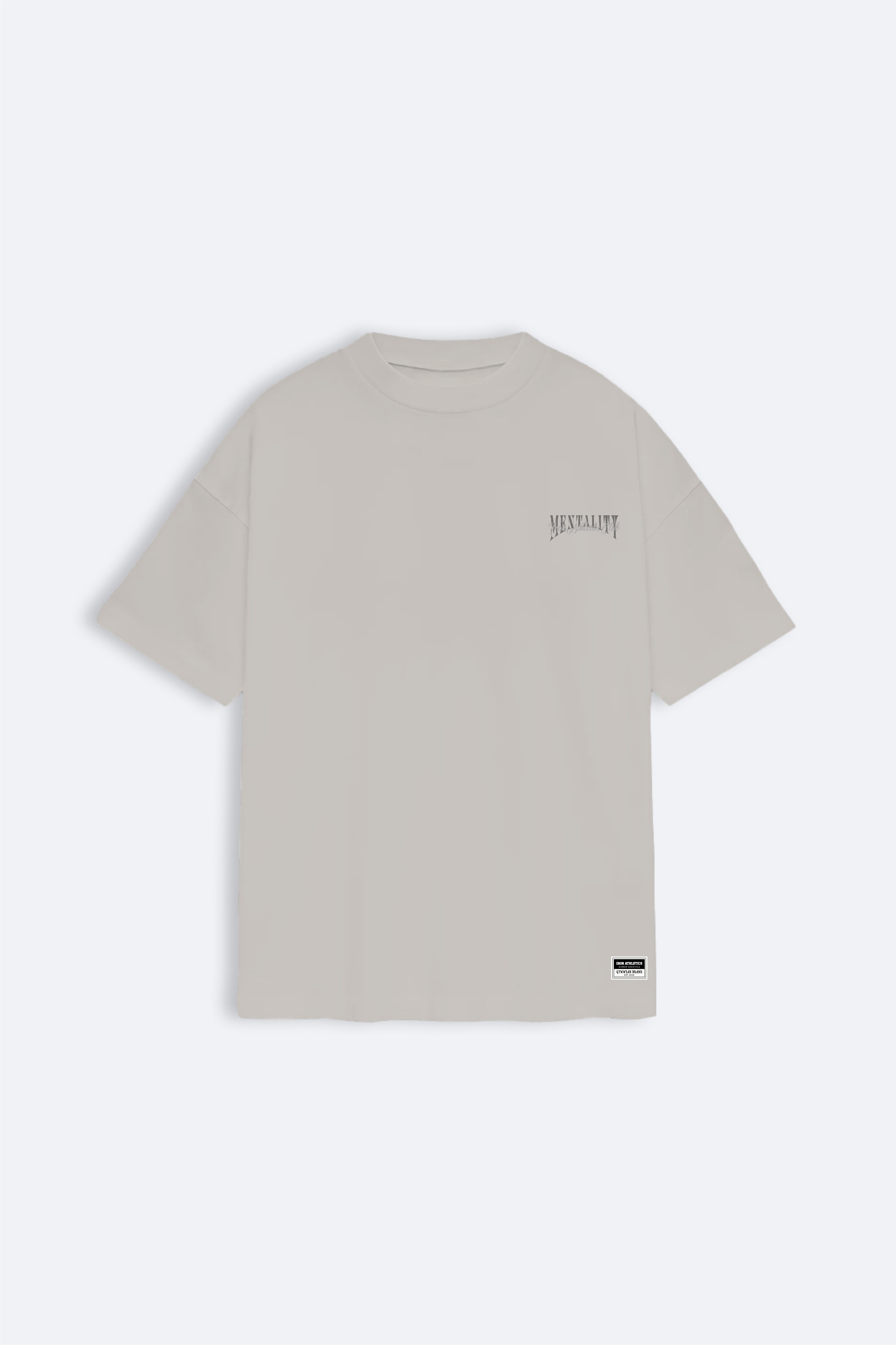 Mentality Oversize T-shirt - Boyalı Gri